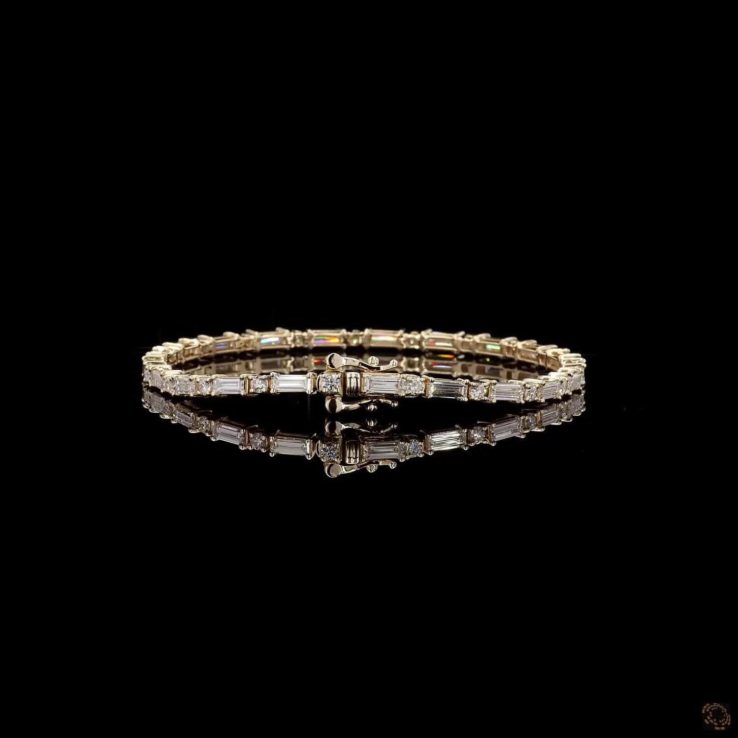 4.02 Ct Baguette Round Lab Grown Diamond Bracelet
