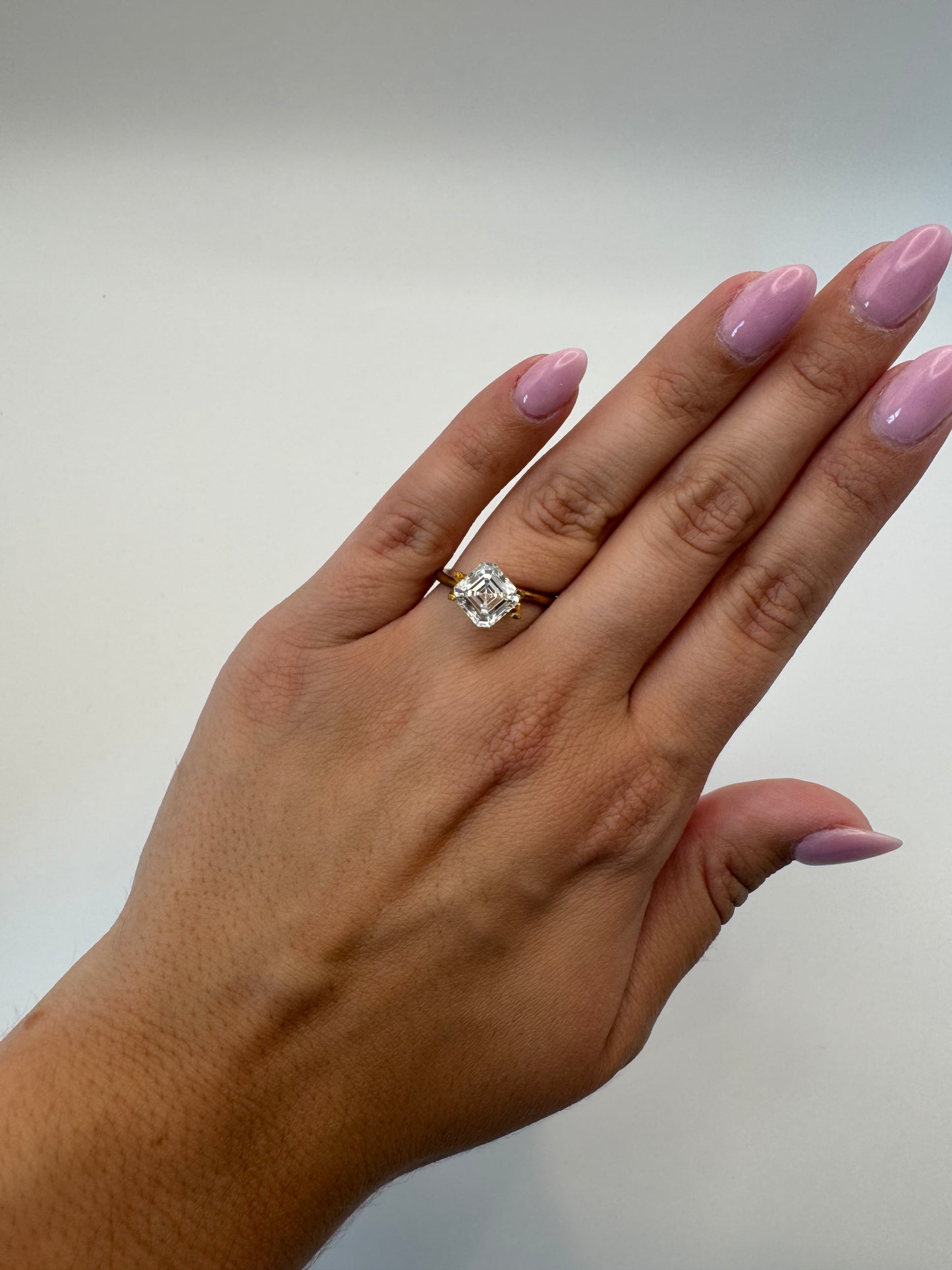 2.60 CT E VVS2 Asscher Cut Lab Grown Diamond
