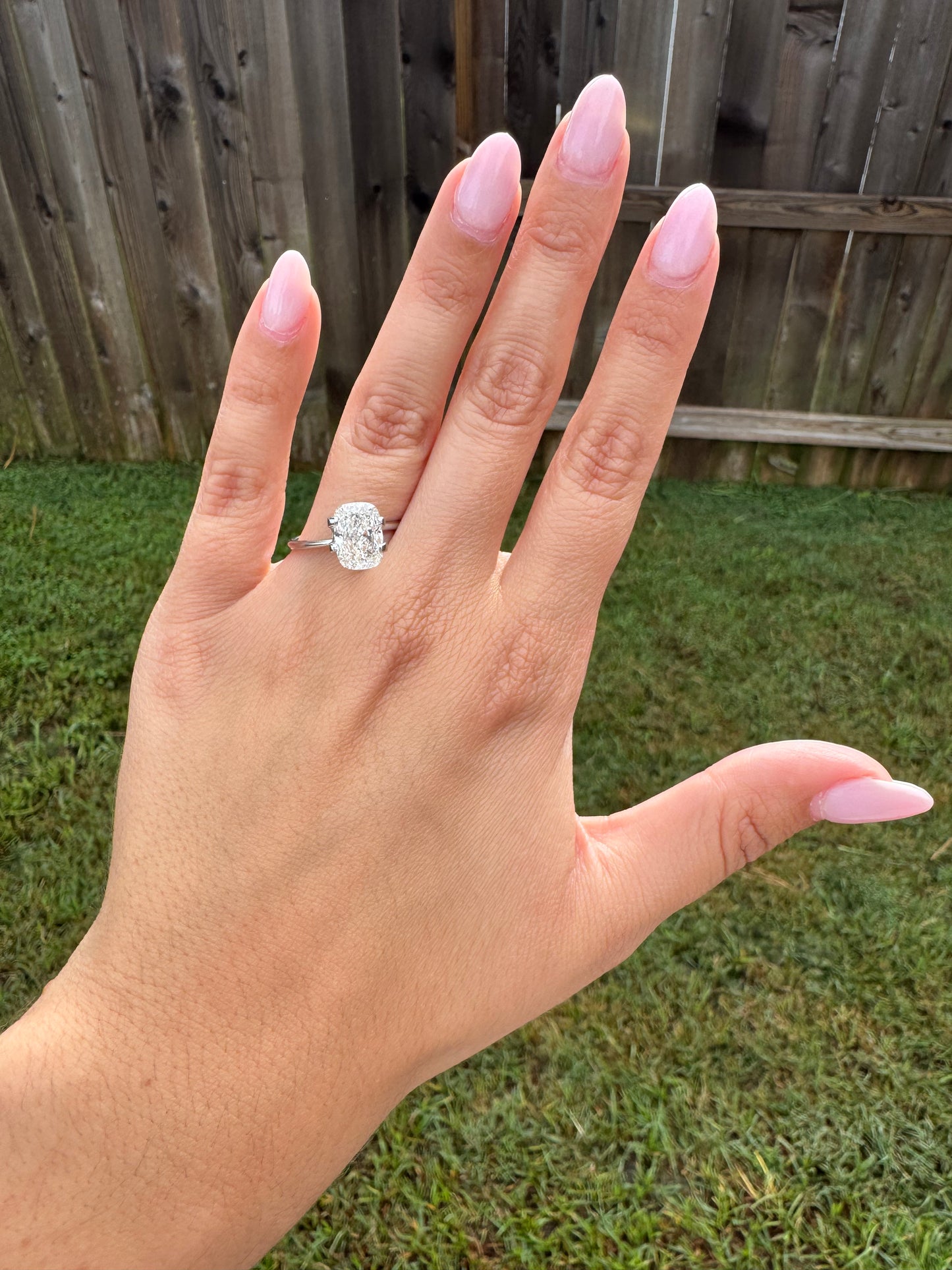 3 CT F VVS2 Elongated Cushion Cut Lab Grown Diamond