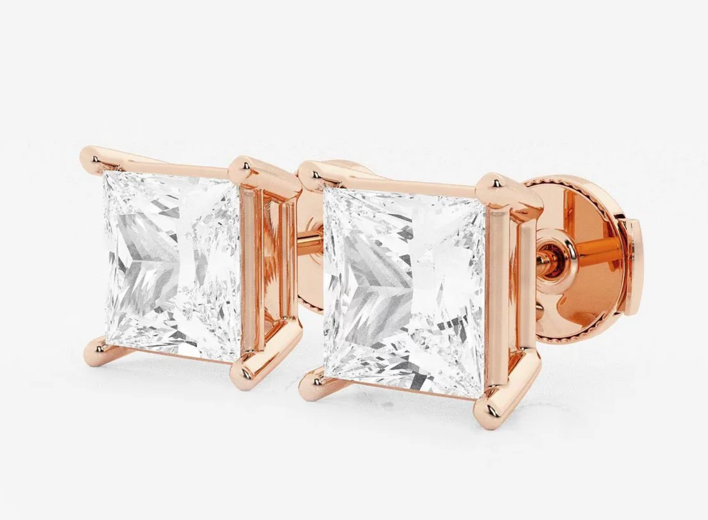 Princess Cut Lab Diamond Studs