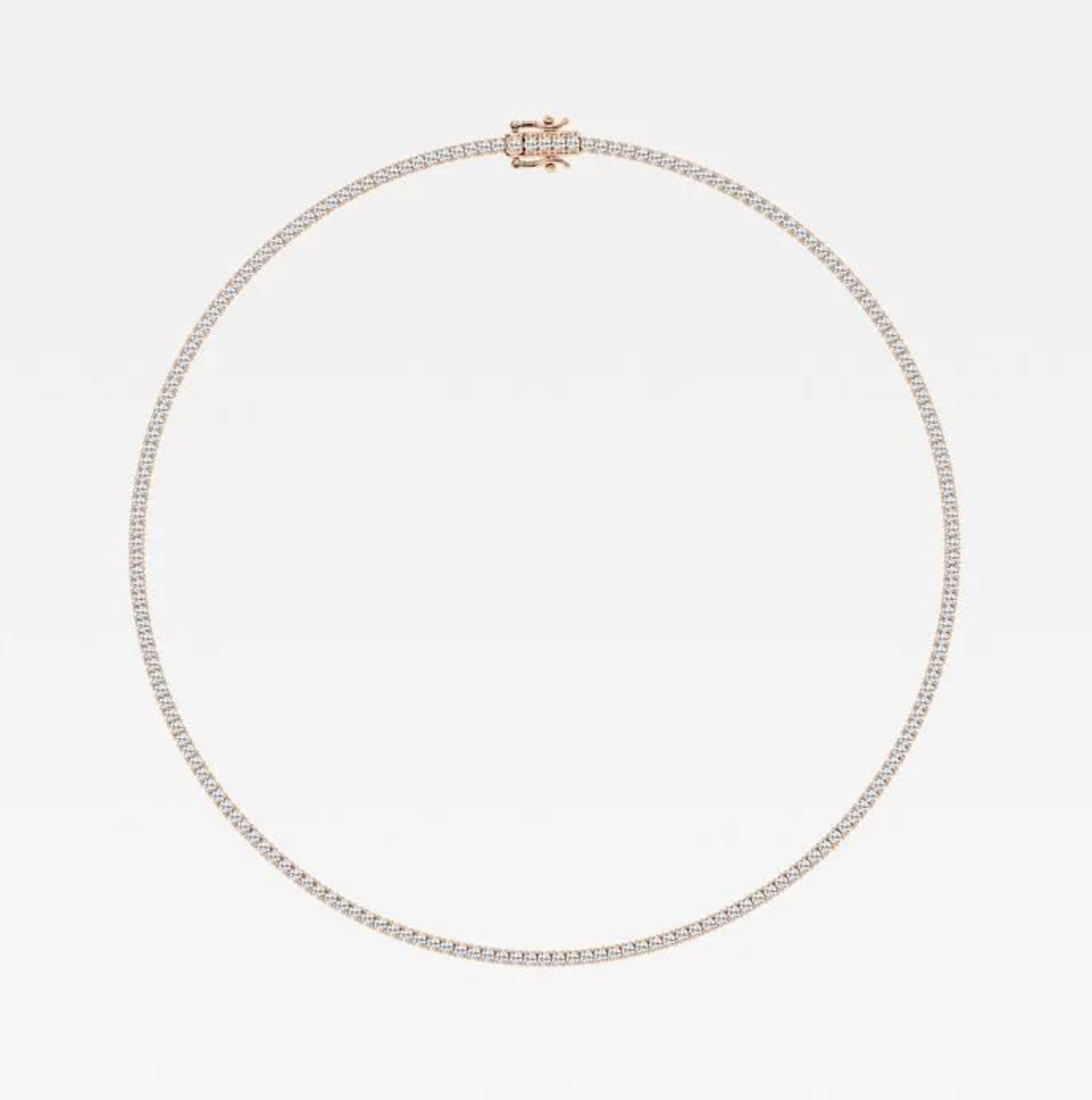 7.50 Ct Round Lab Grown Diamond Four Prong Tennis Necklace