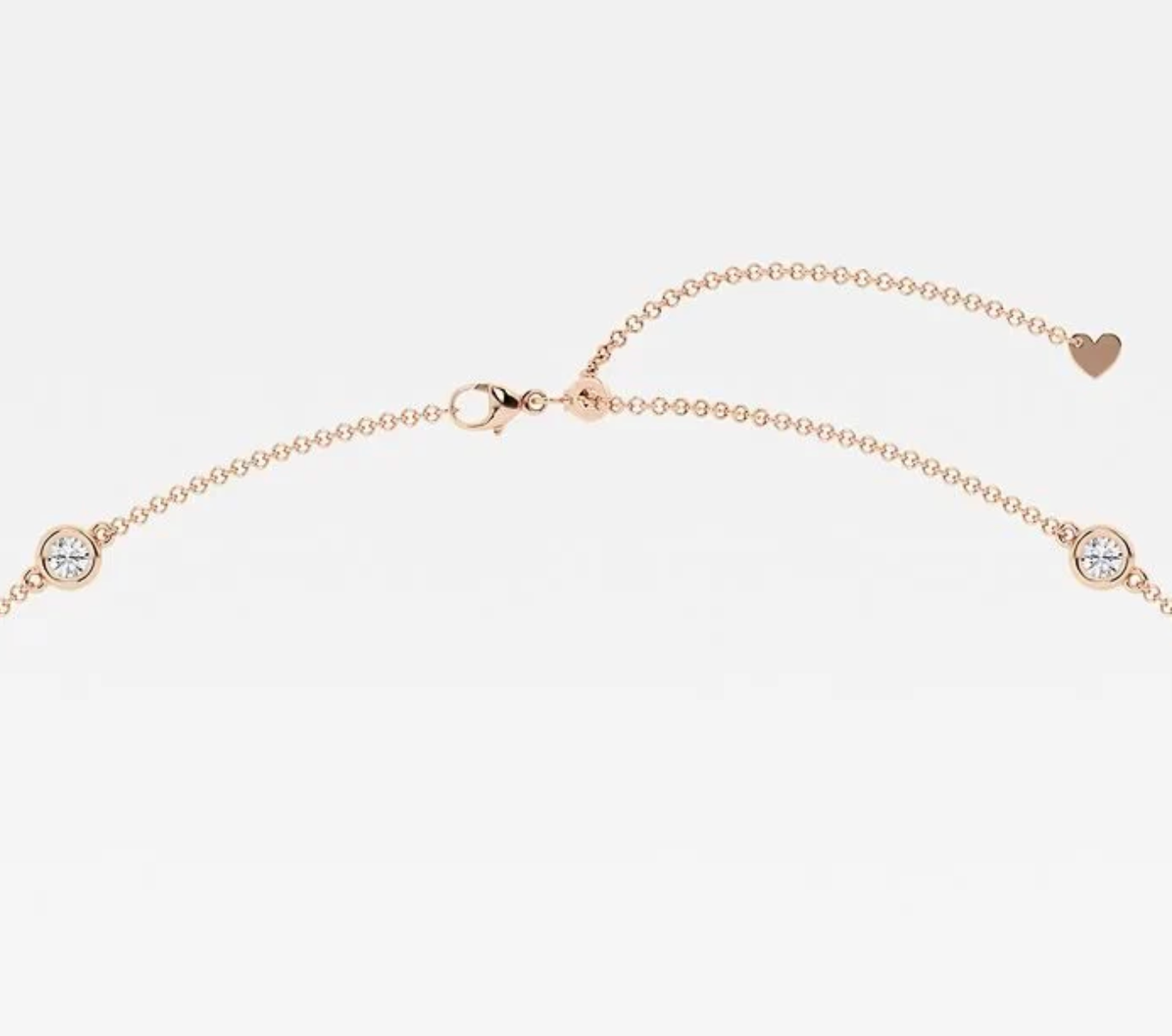 2 CTTW Round Lab Diamond Bezel Necklace