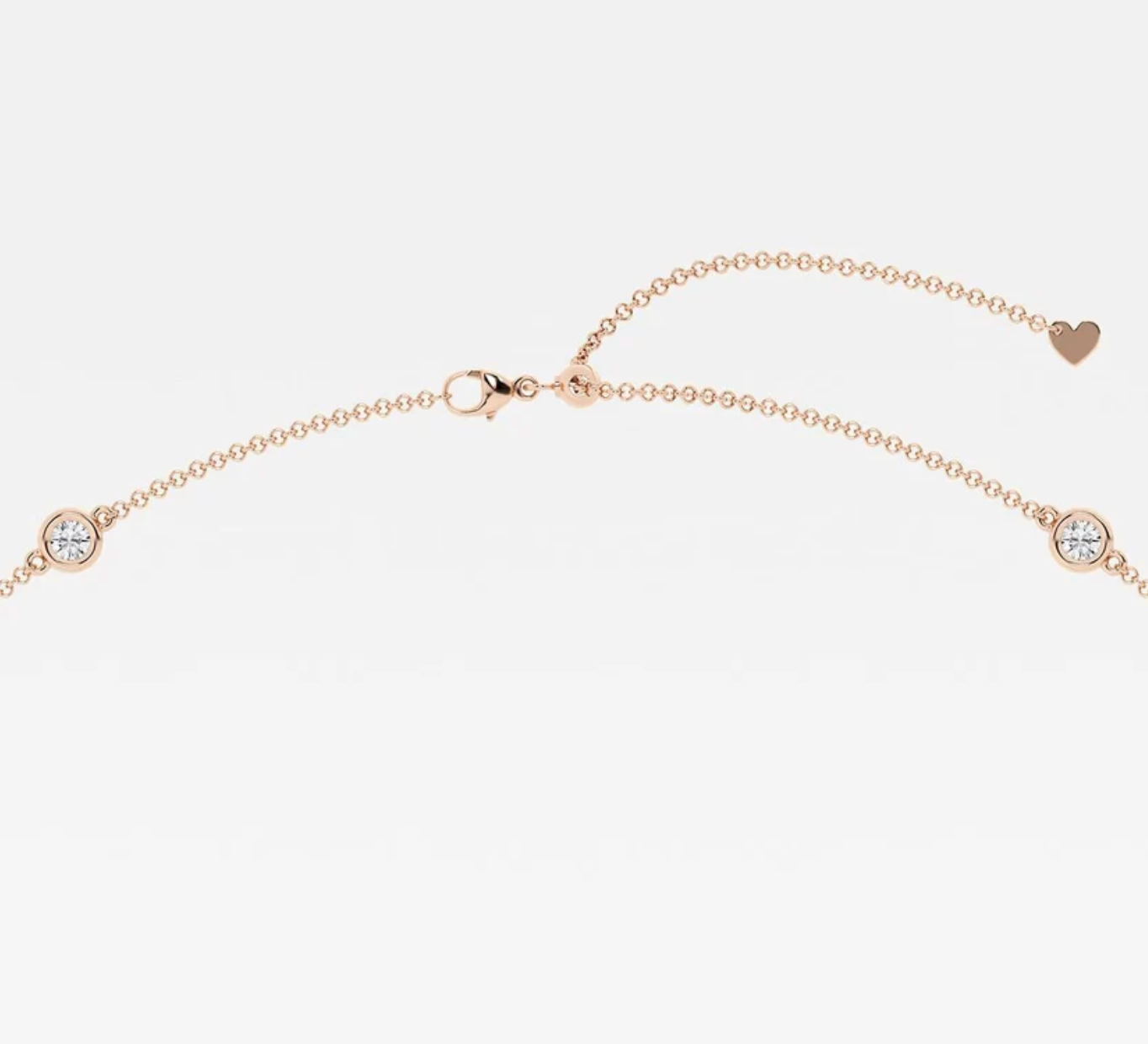 3 CTTW Round Lab Diamond Bezel Necklace