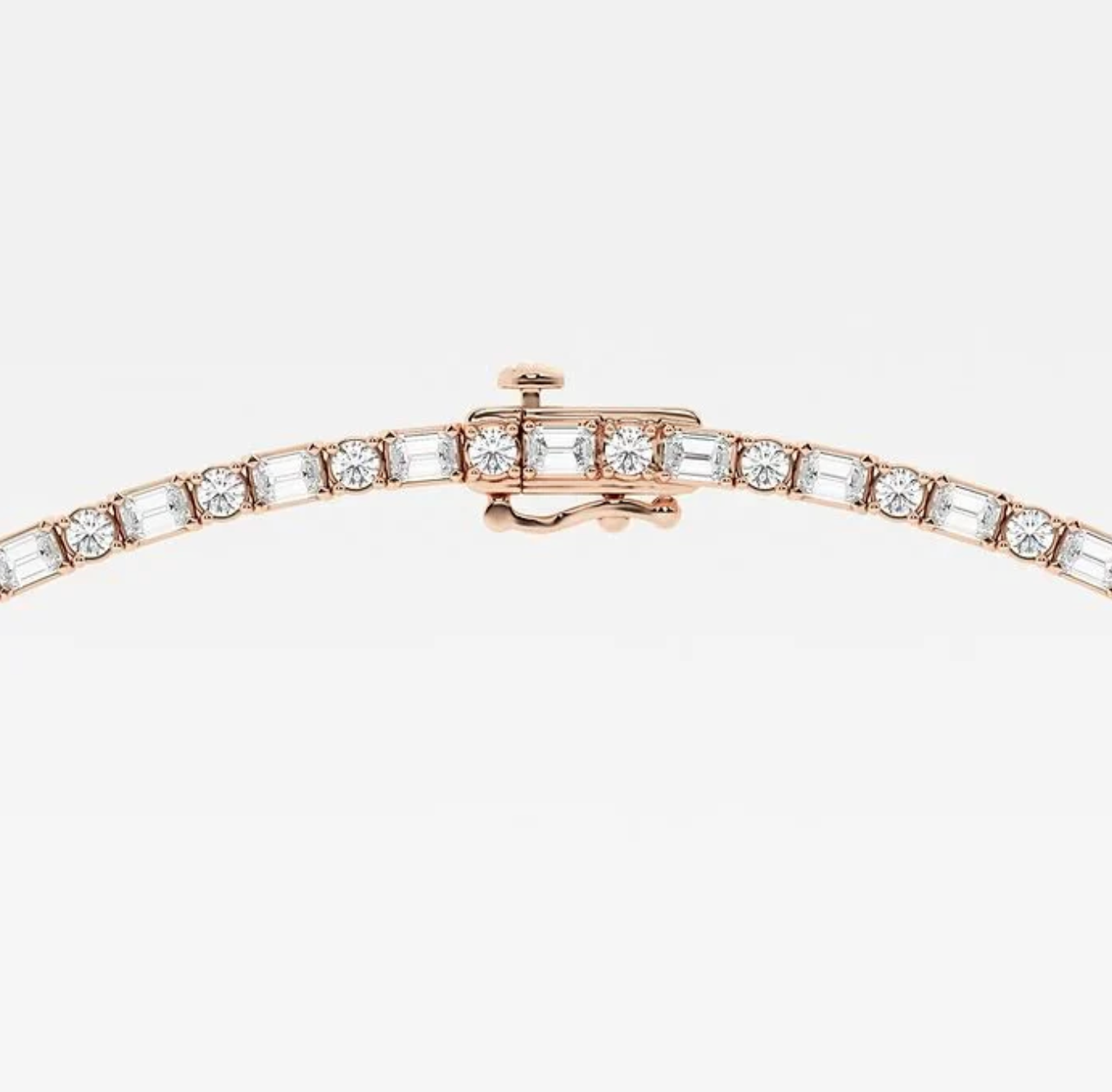 15.00 Ct Emerald Alternating Round Lab Diamond Tennis Necklace