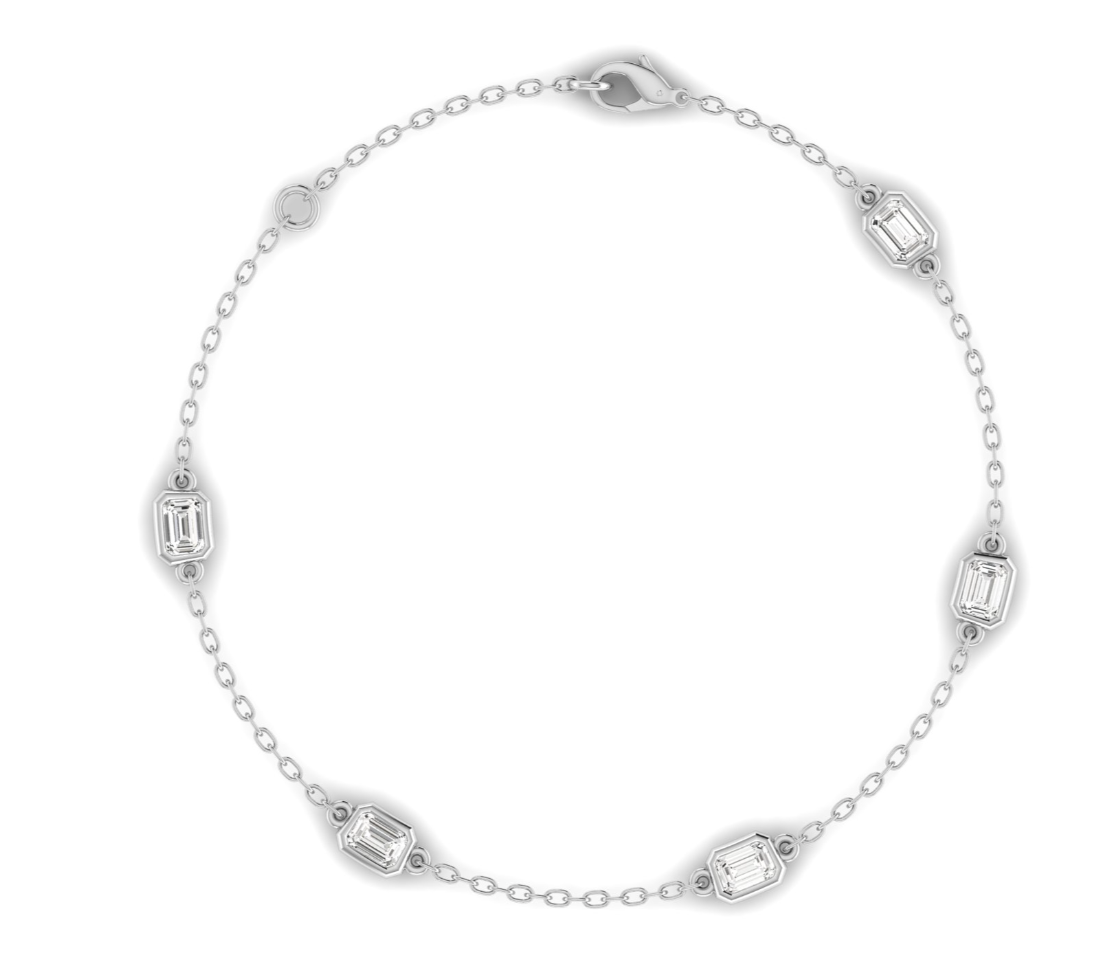 The Jane - Emerald Bezel Bracelet