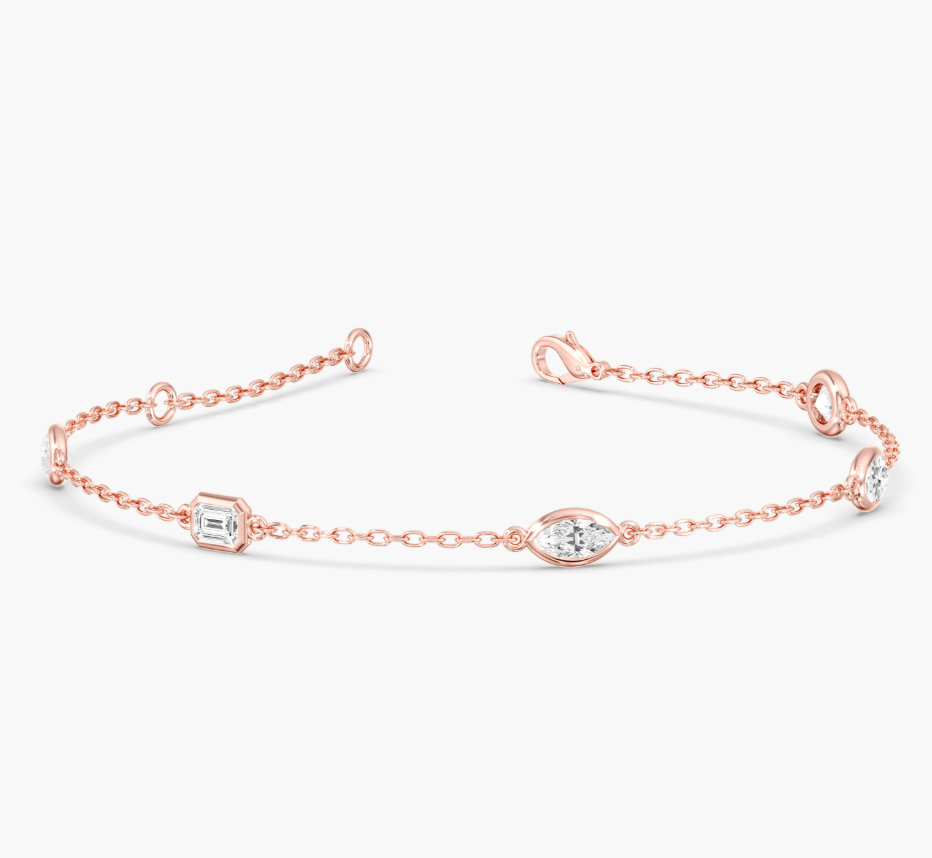 The Ellie - Mix Cut Bezel Bracelet