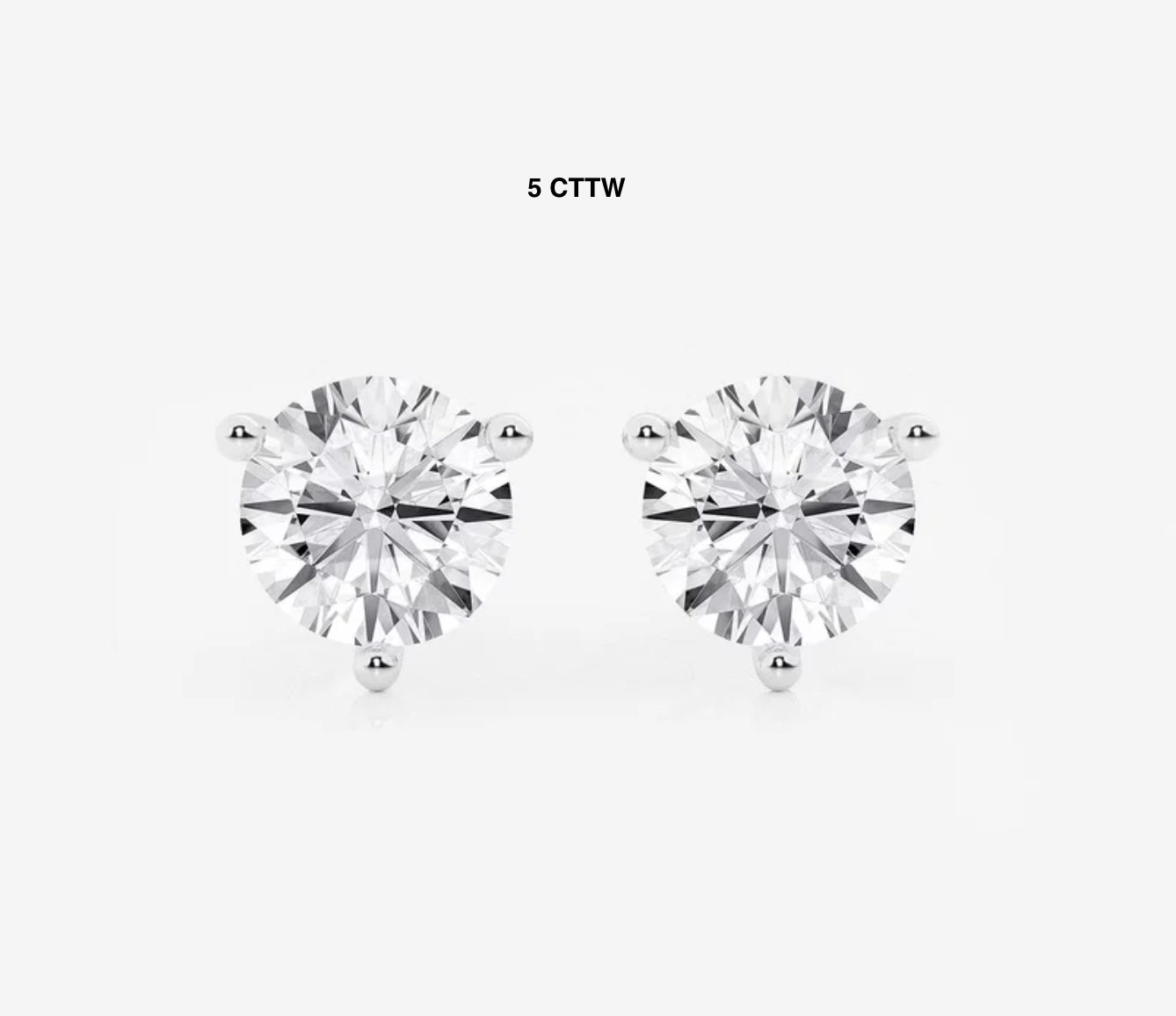 Martini Set Round Cut Lab Diamond Studs