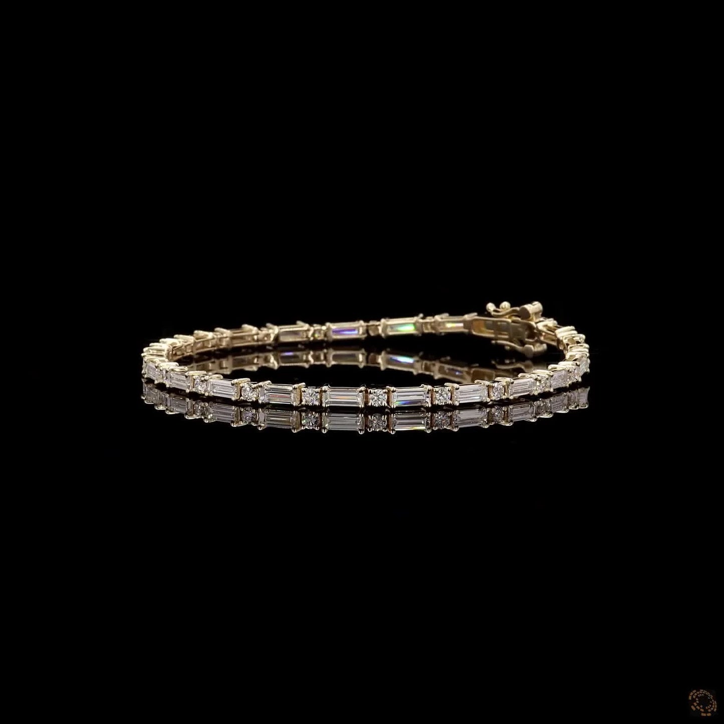4.02 Ct Baguette Round Lab Grown Diamond Bracelet
