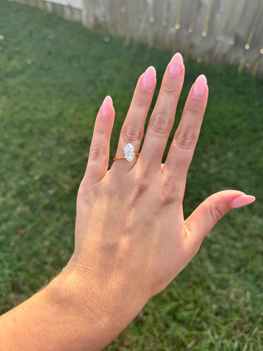 2.71 CT F VS1 Dutch Marquise Lab Grown Diamond