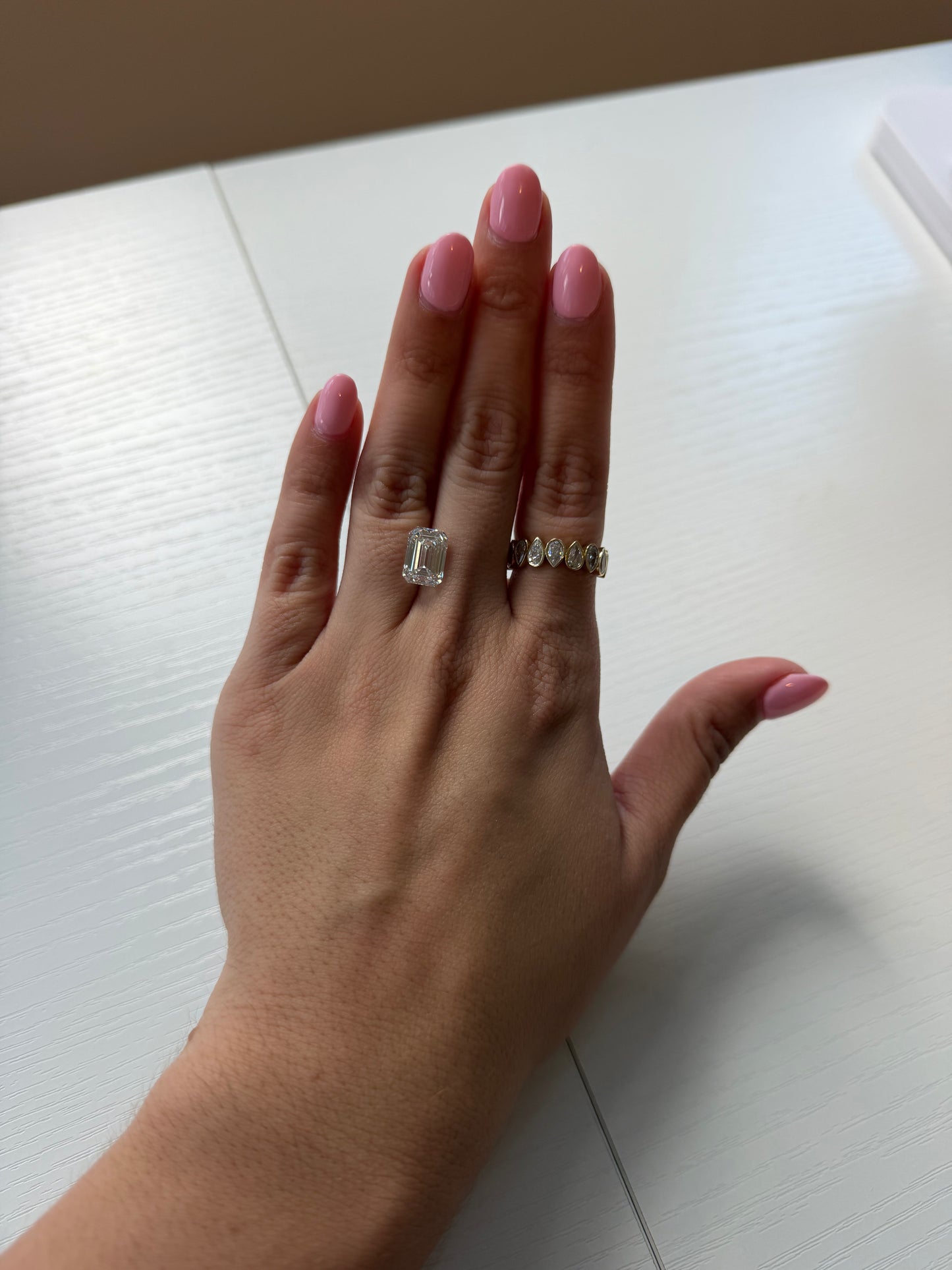 4.08 Carat D VVS2 Emerald Lab Grown Diamond