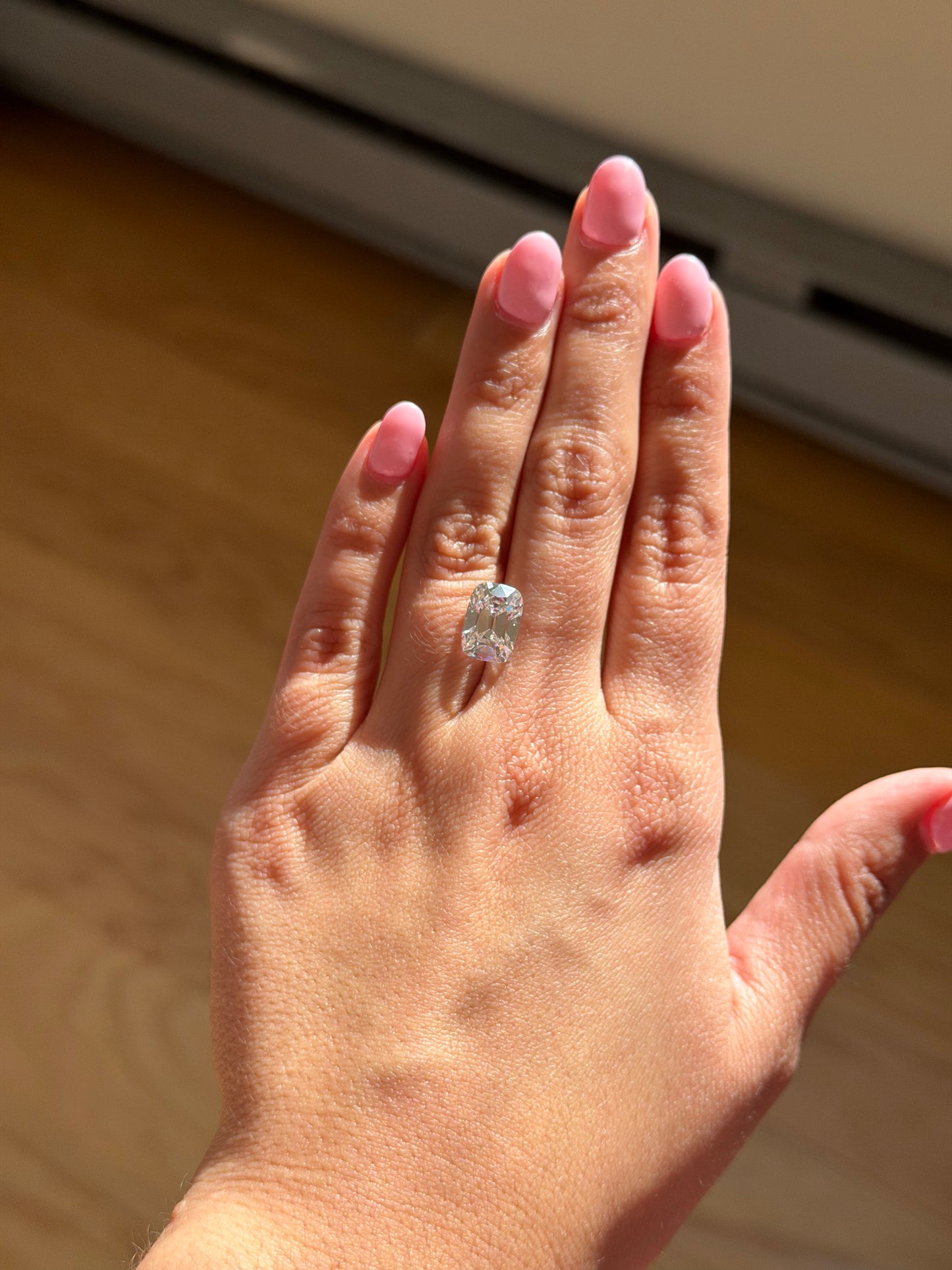 4.08 Carat E VVS2 Old Mine Cushion Lab Grown Diamond