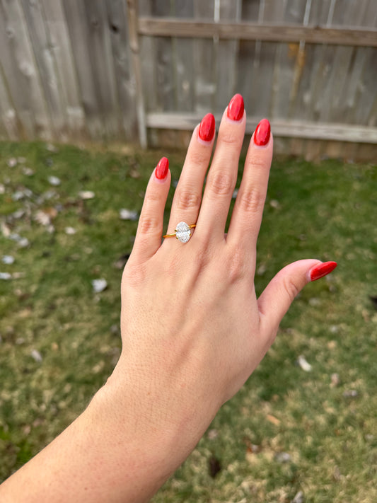 2.58 CT E VVS2 Oval Lab Grown Diamond