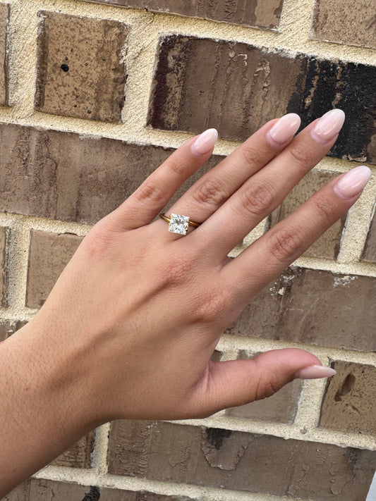 2.48 CT F VVS2 Princess Cut Lab Grown Diamond