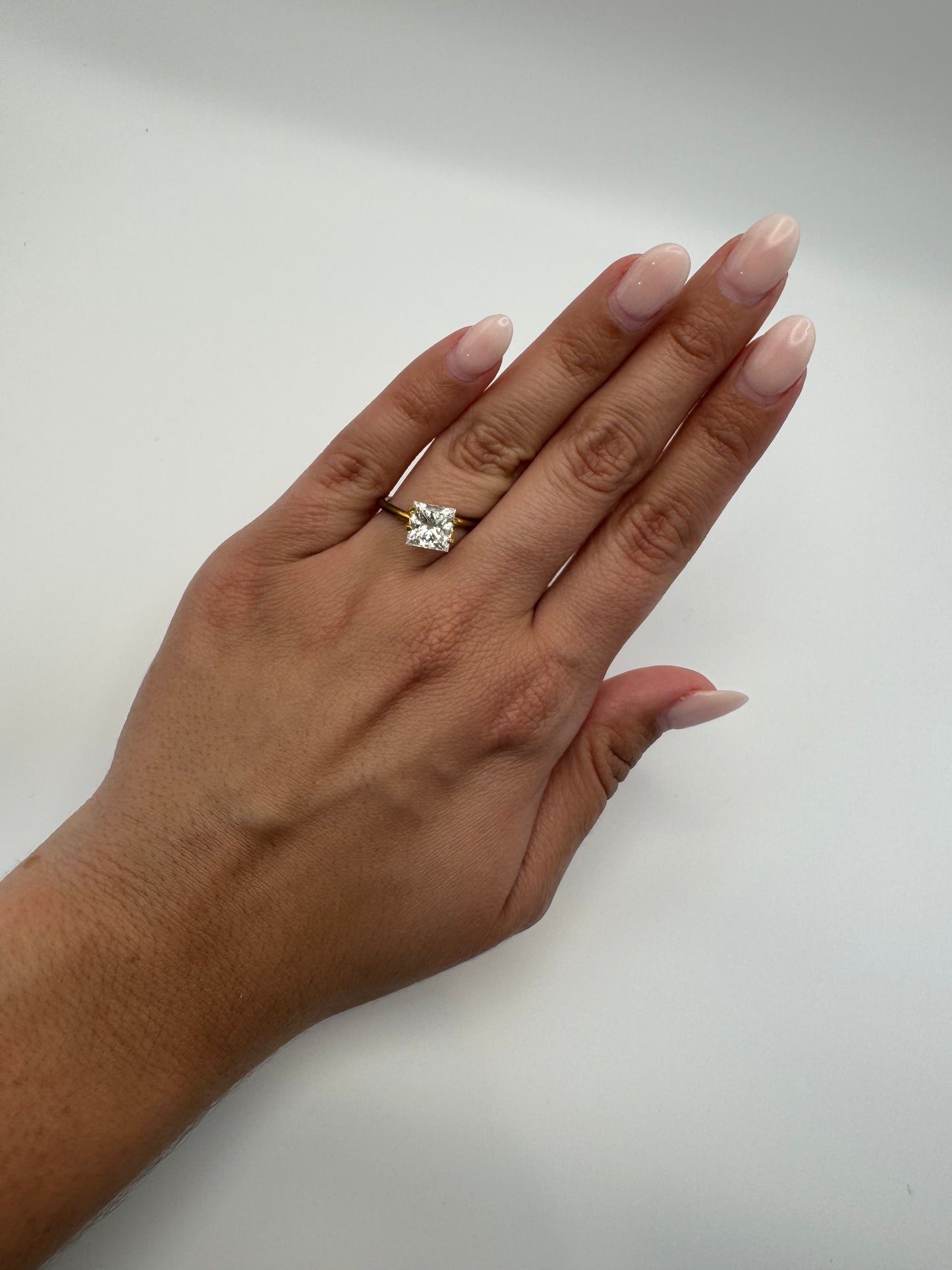2.48 CT F VVS2 Princess Cut Lab Grown Diamond