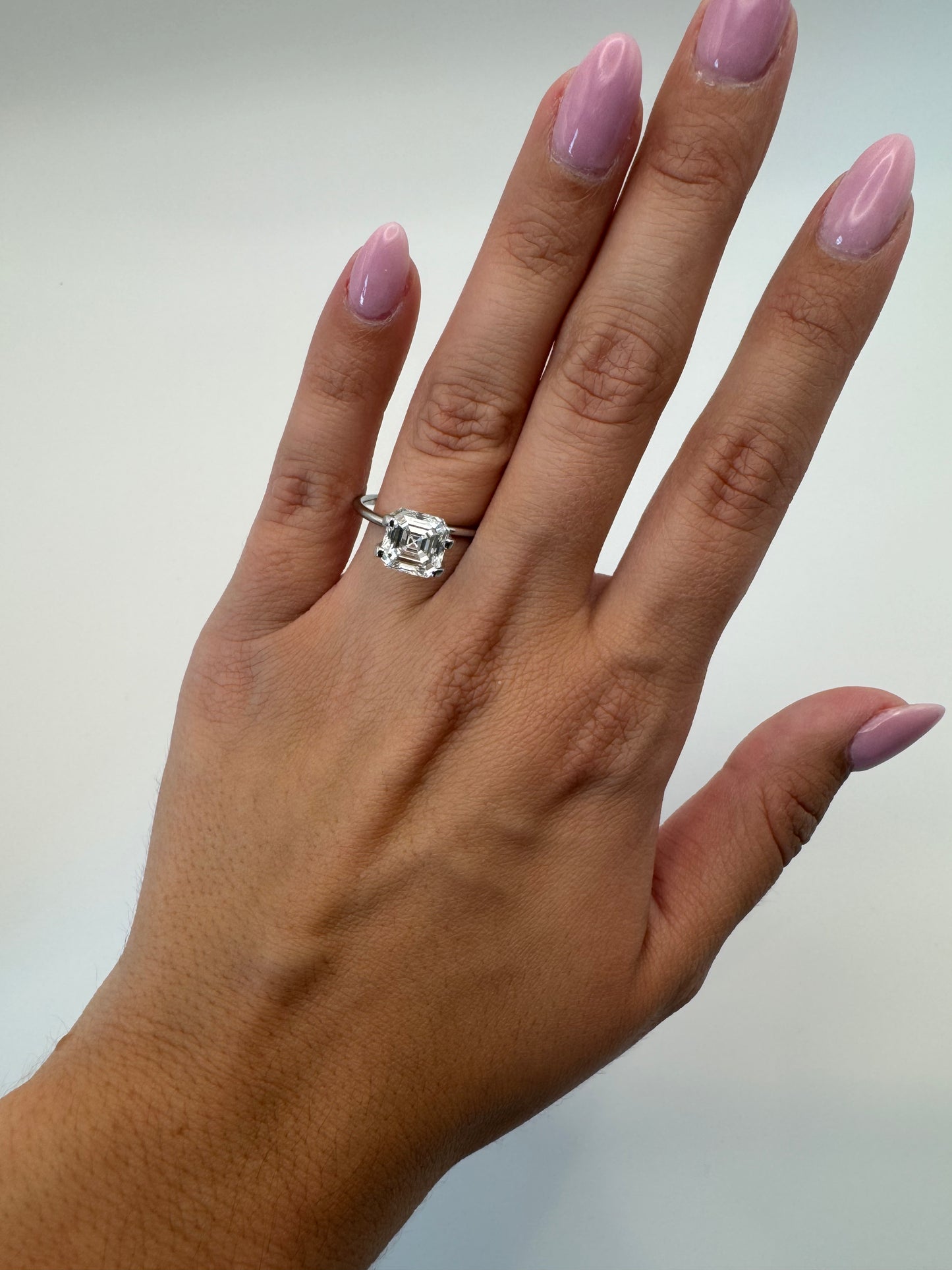 2.60 CT E VVS2 Asscher Cut Lab Grown Diamond
