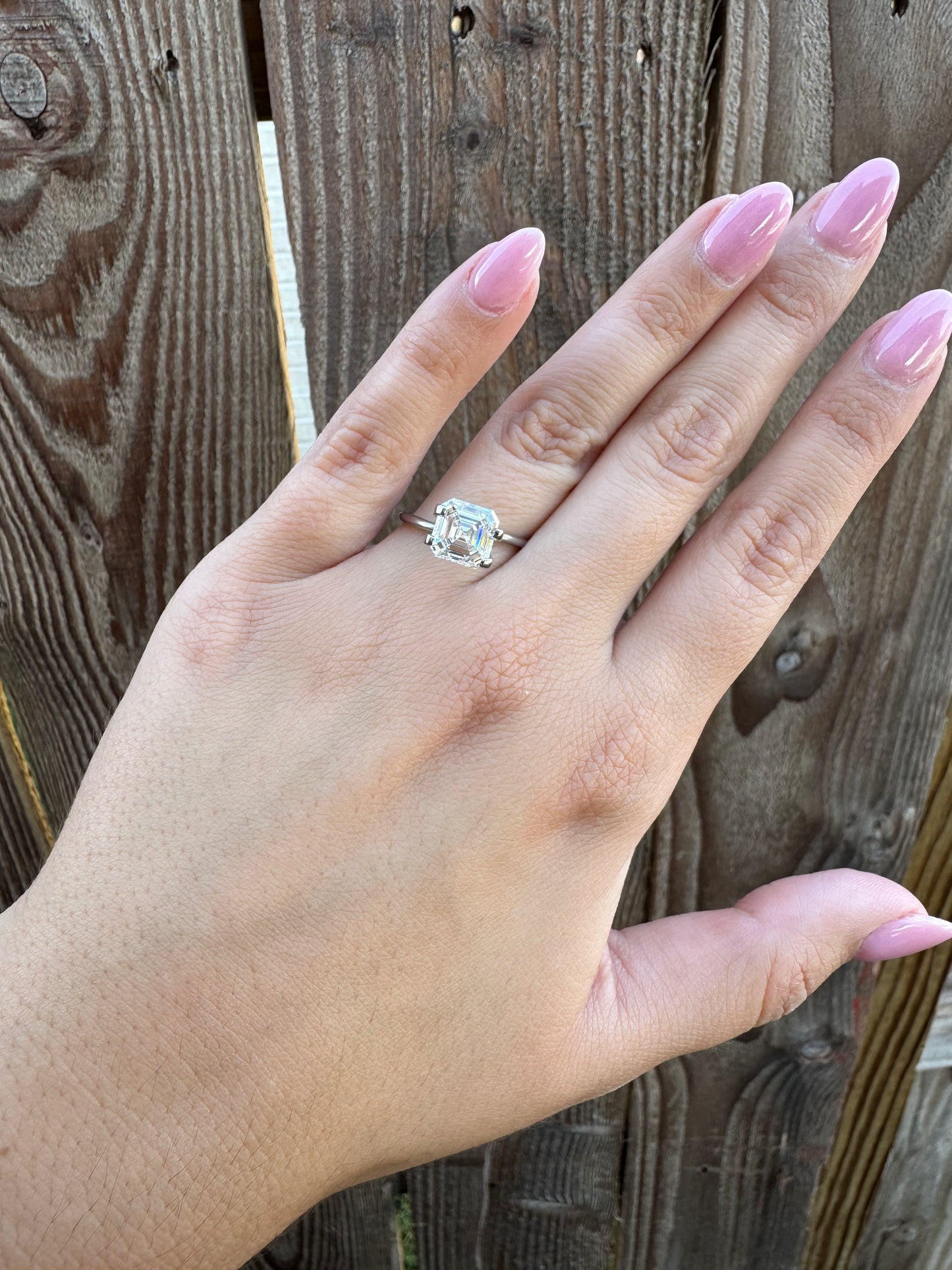 2.60 CT E VVS2 Asscher Cut Lab Grown Diamond