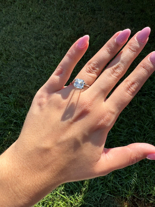2.60 CT E VVS2 Asscher Cut Lab Grown Diamond
