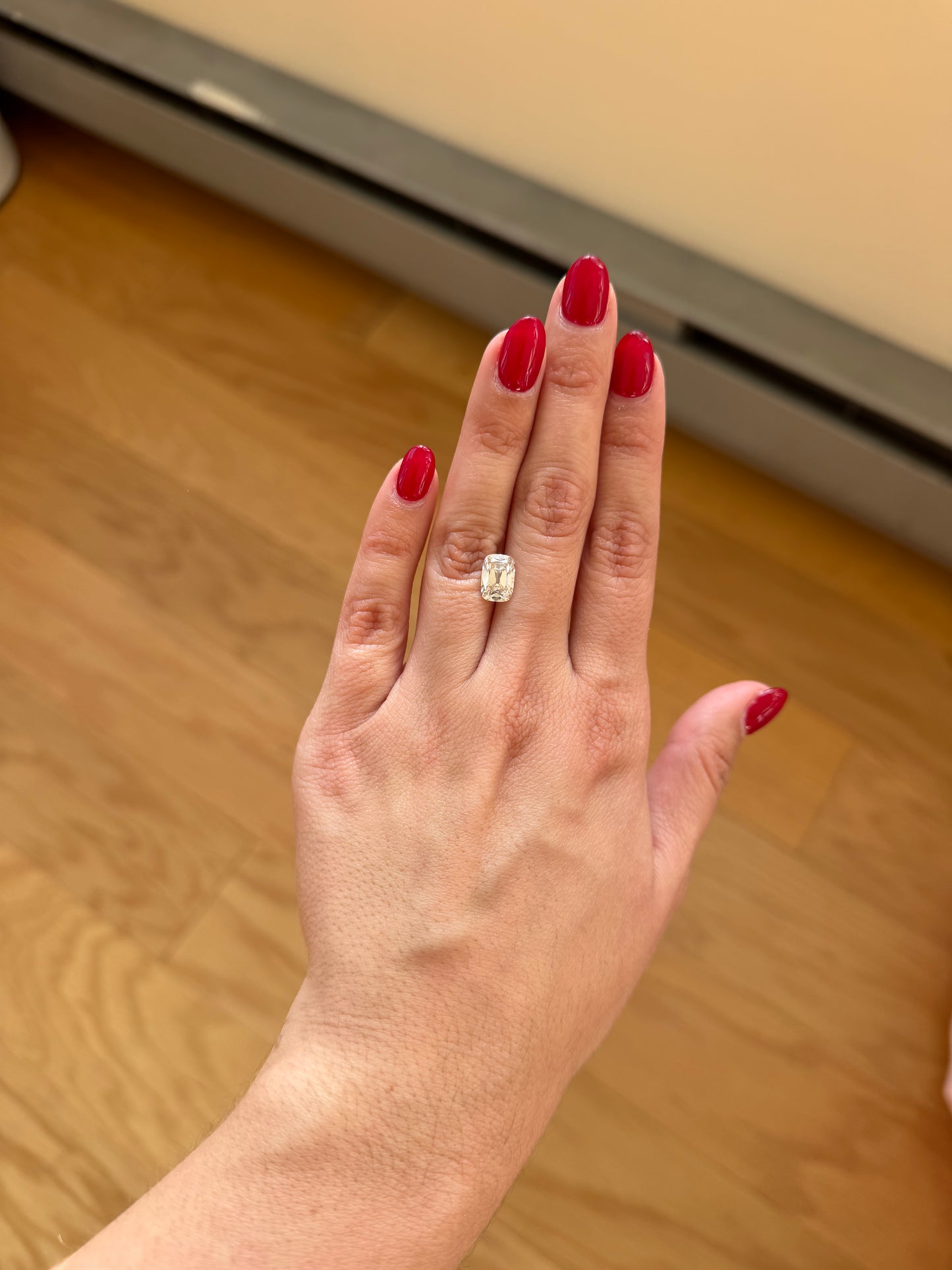 2.51 CT Champagne Old Mine Cushion Lab Grown Diamond