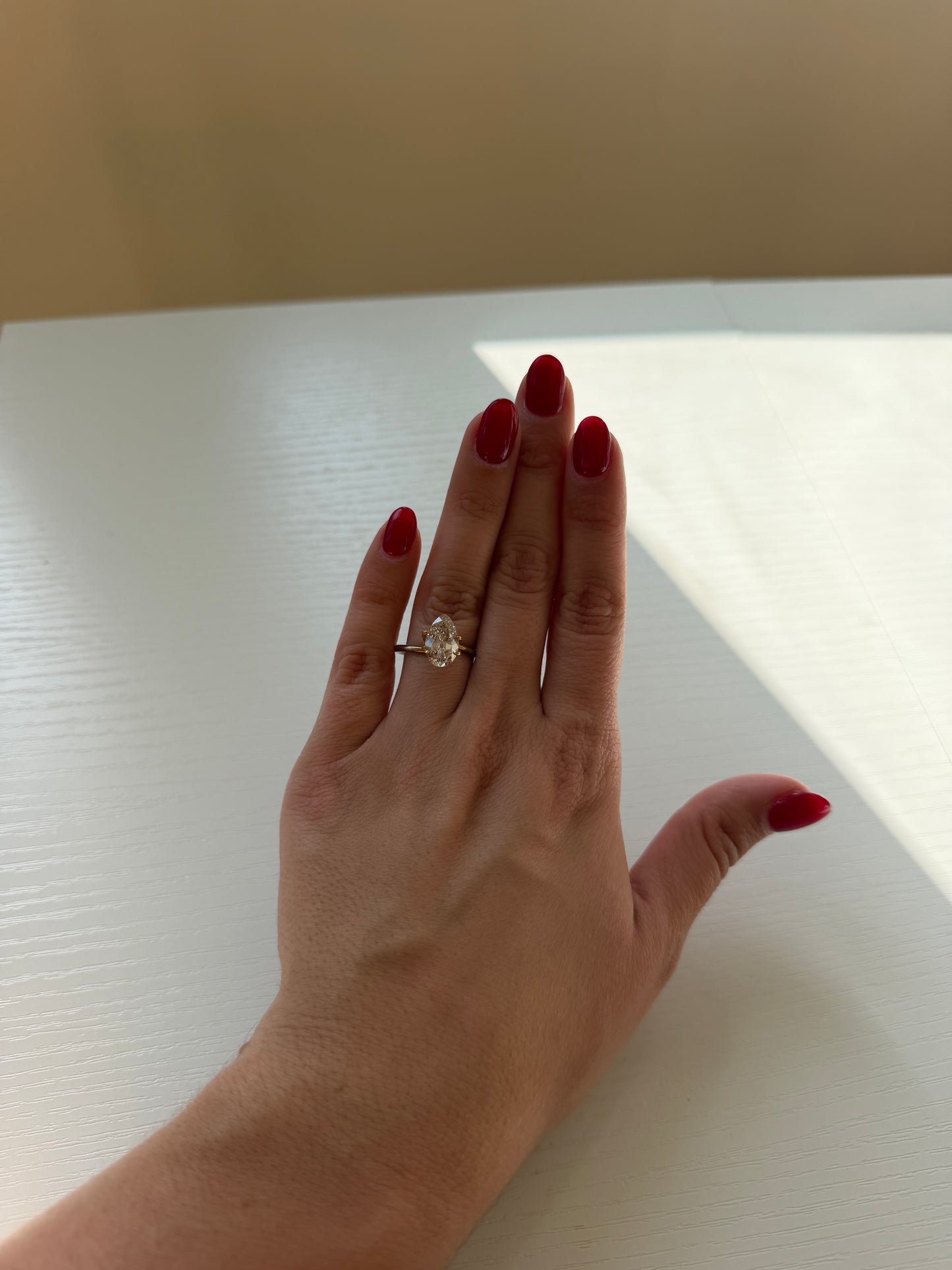 2.66 CT Champagne Old Mine Pear Lab Grown Diamond
