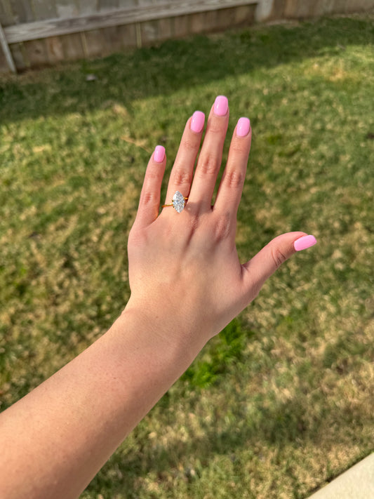 3.54 CT E VVS2 Marquise Lab Grown Diamond