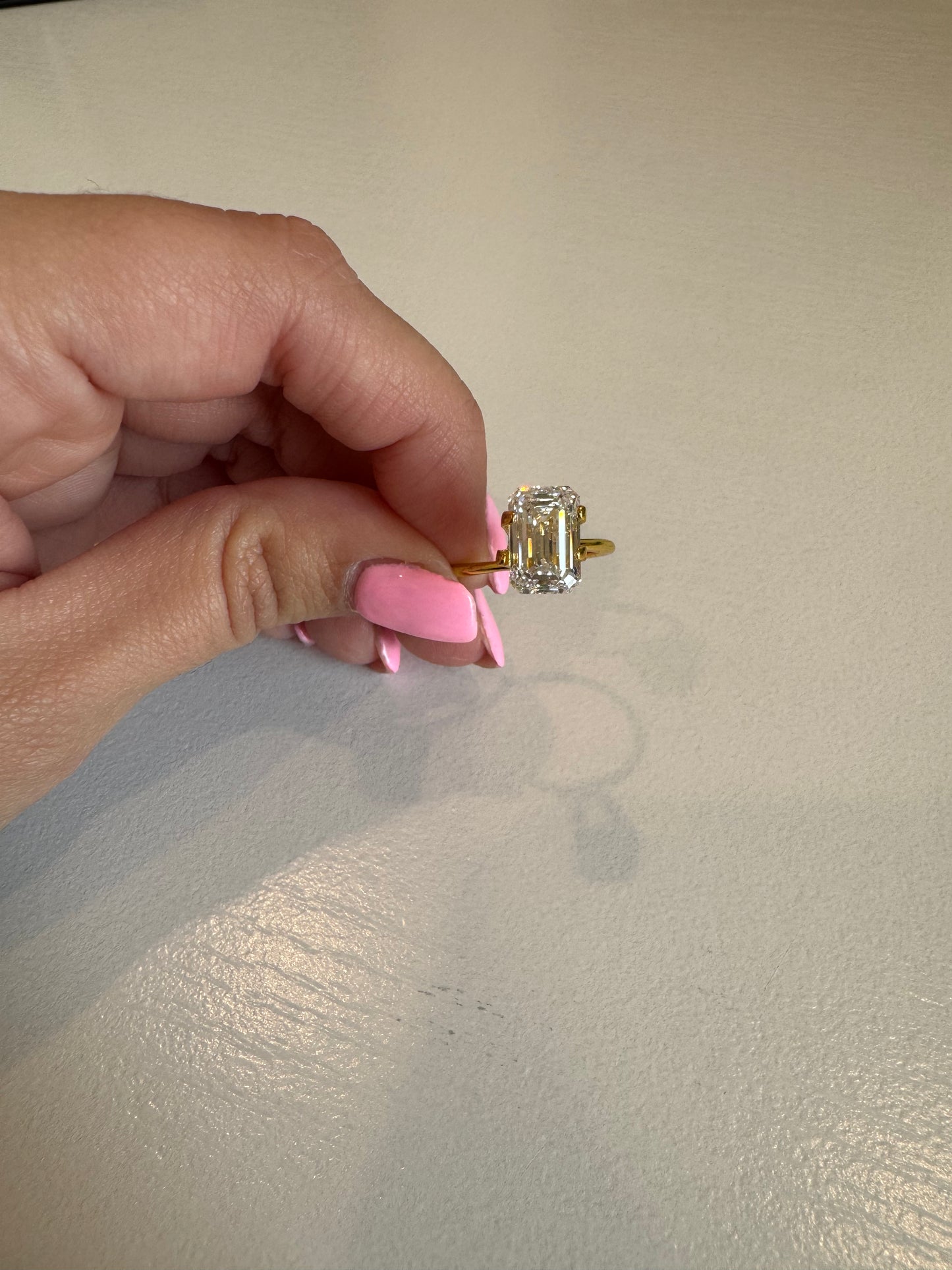 3.73 CT D VVS2 Emerald Lab Grown Diamond