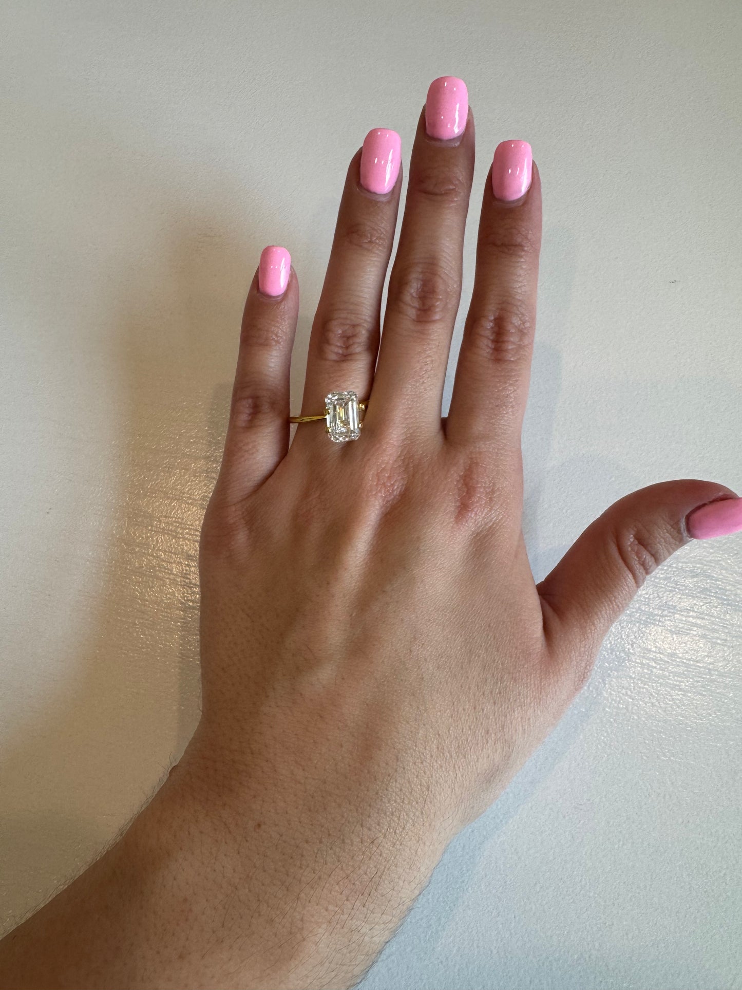 3.73 CT D VVS2 Emerald Lab Grown Diamond