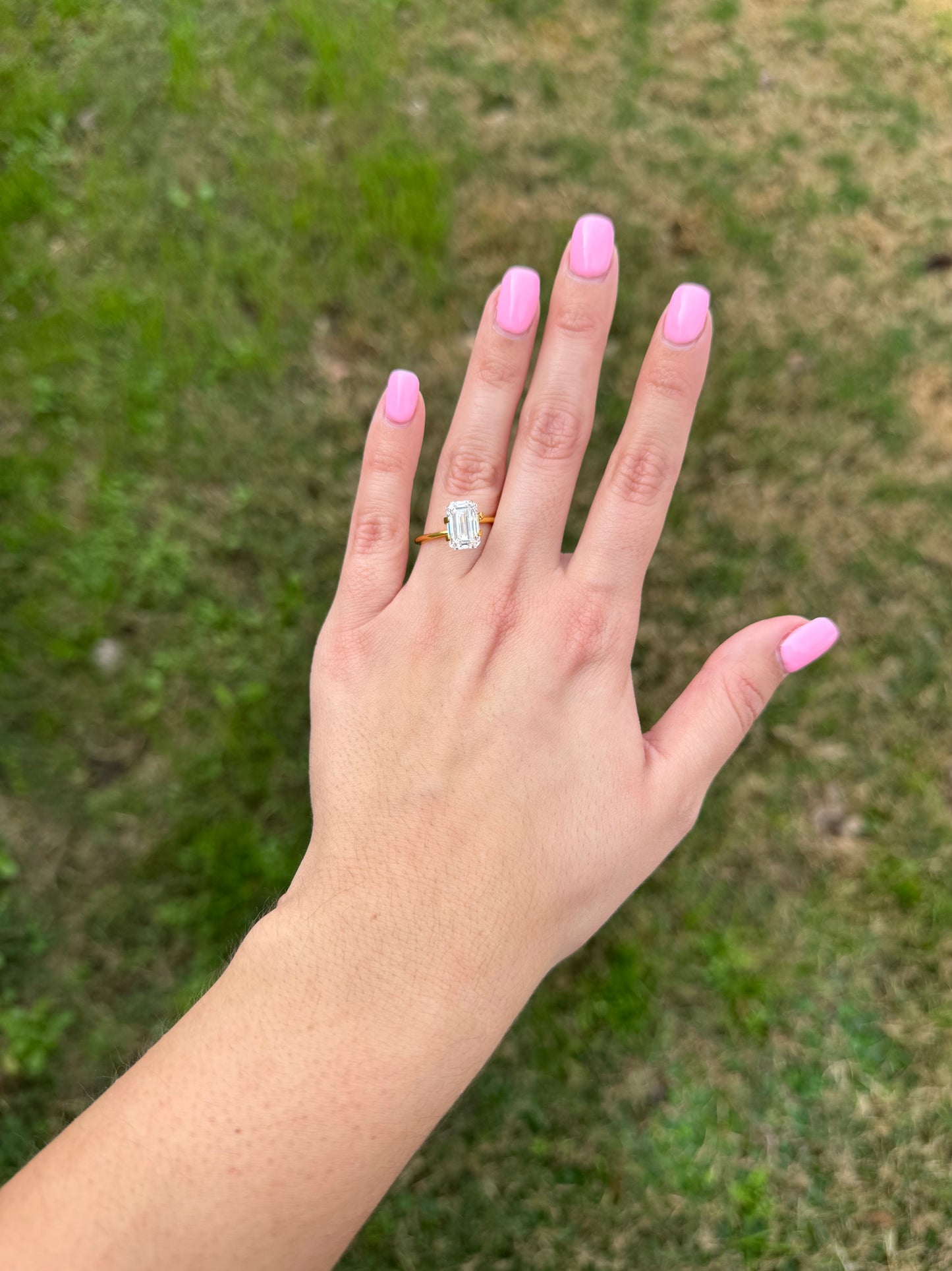 3.73 CT D VVS2 Emerald Lab Grown Diamond