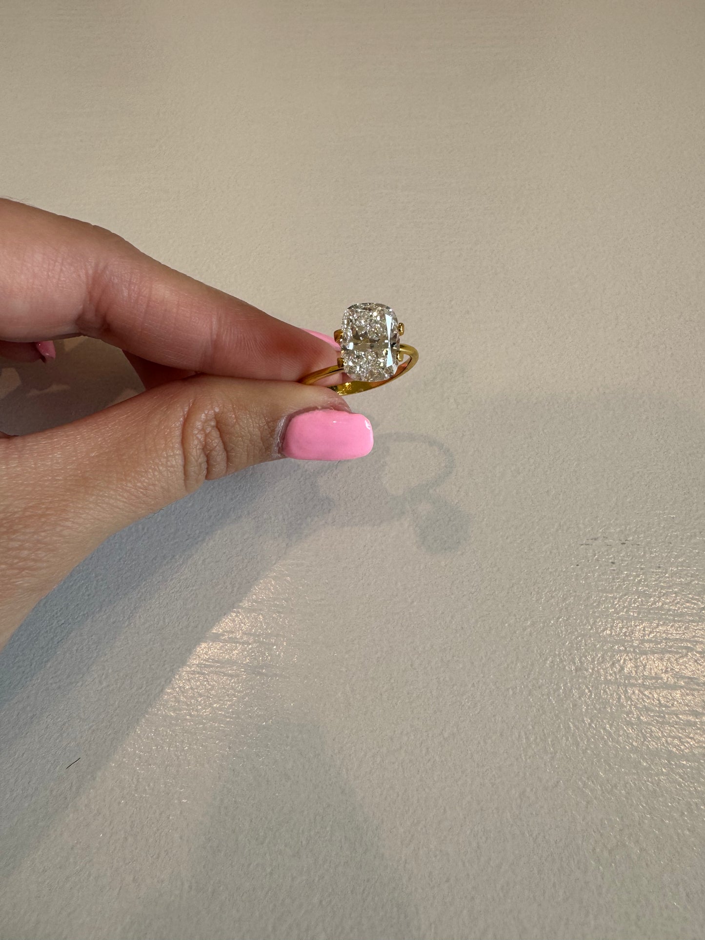 4.05 CT E VVS2 Elongated Cushion Lab Grown Diamond