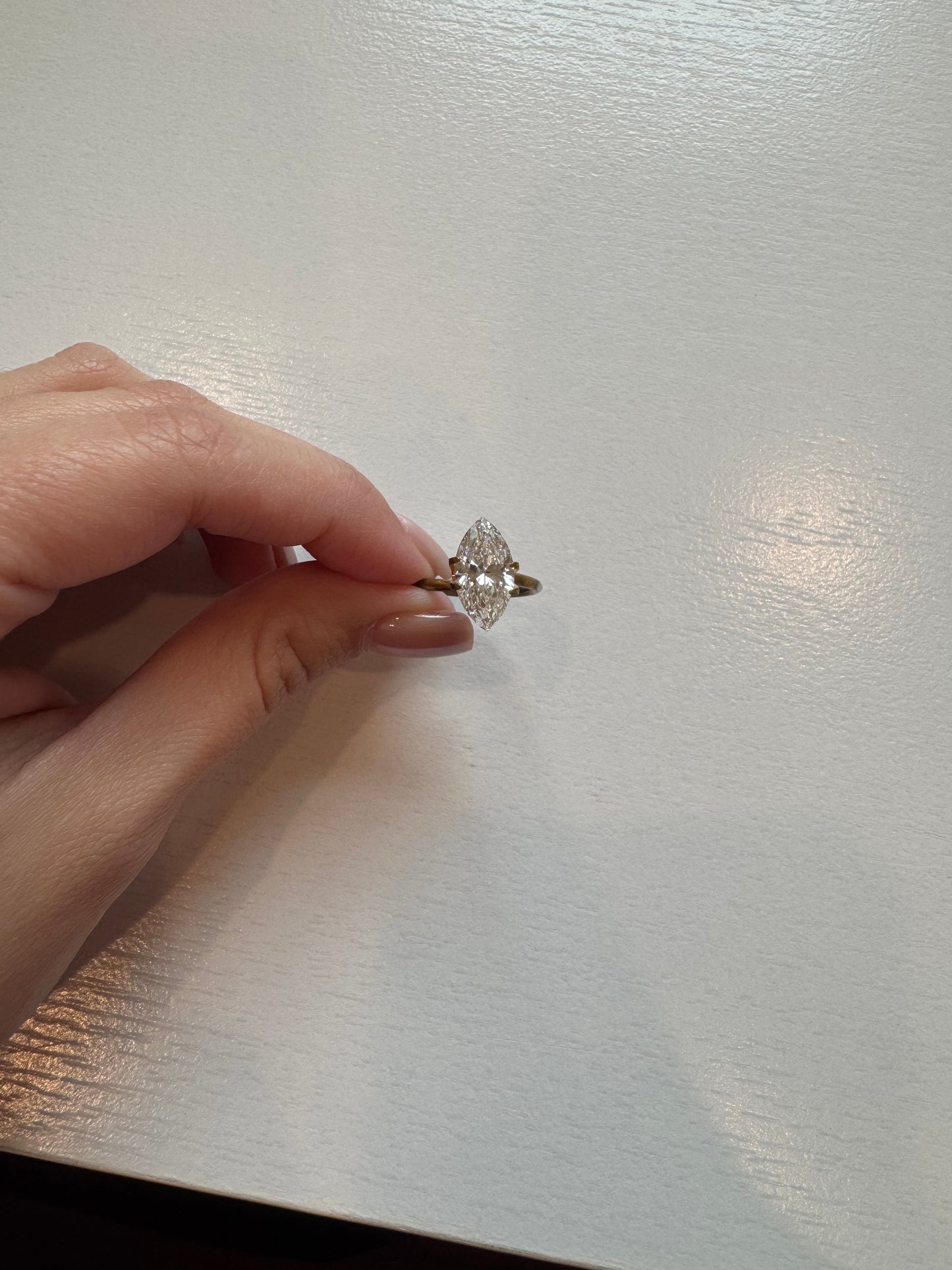 3.06 CT E VVS2 Marquise Lab Grown Diamond