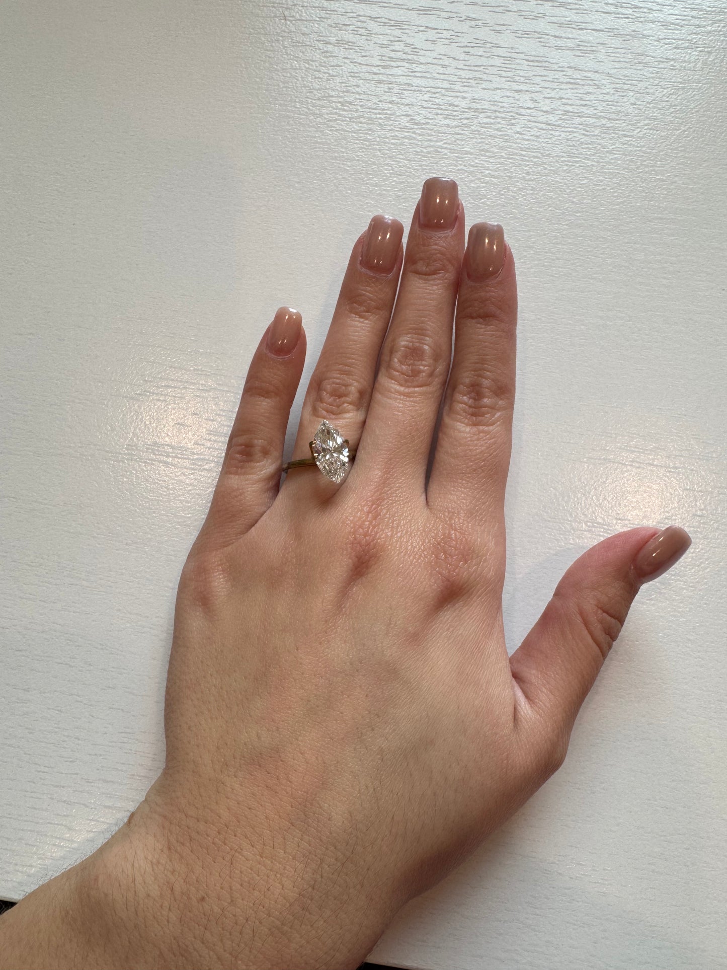 3.06 CT E VVS2 Marquise Lab Grown Diamond