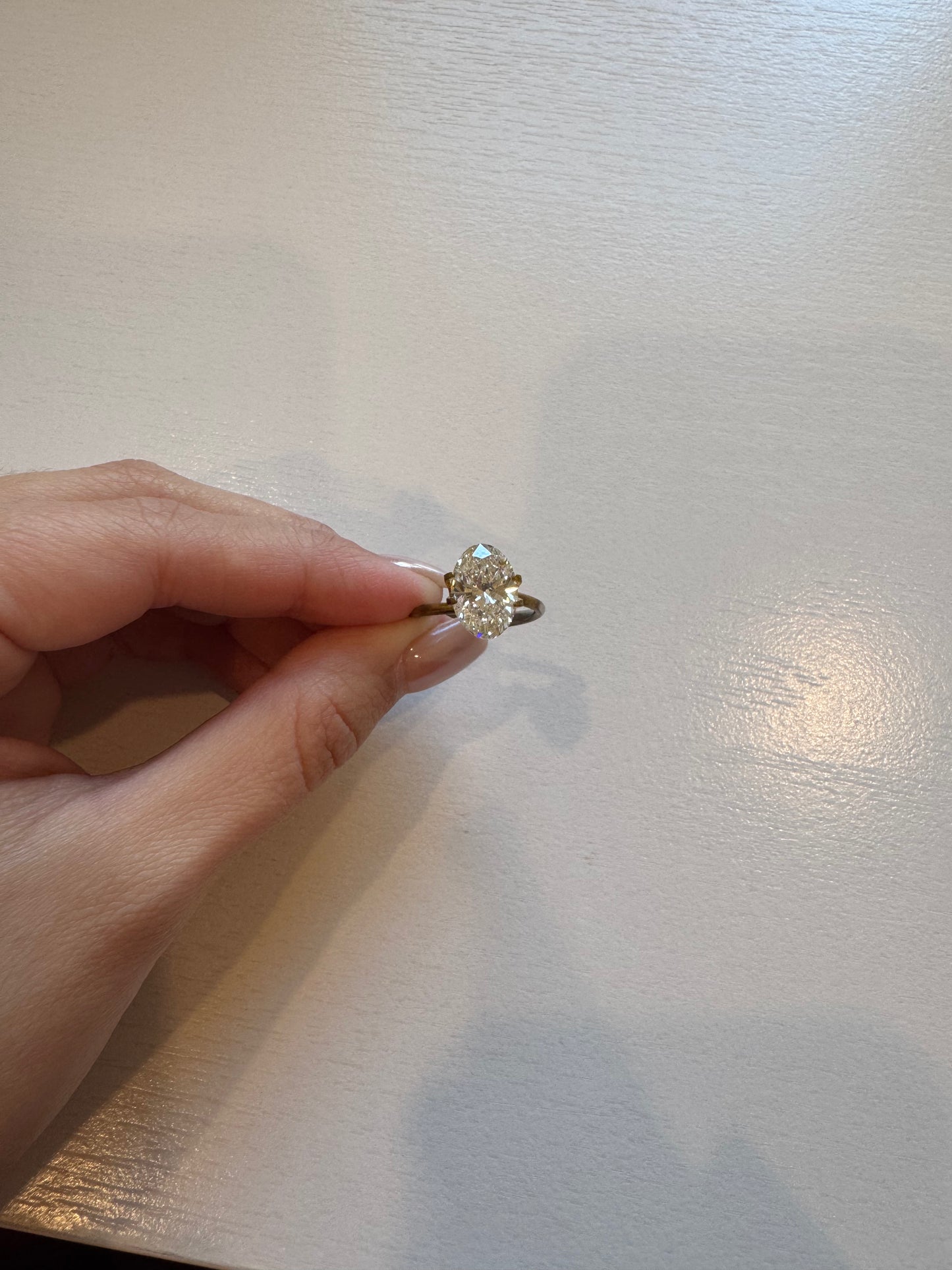 3.69 CT F VVS2 Oval Lab Grown Diamond