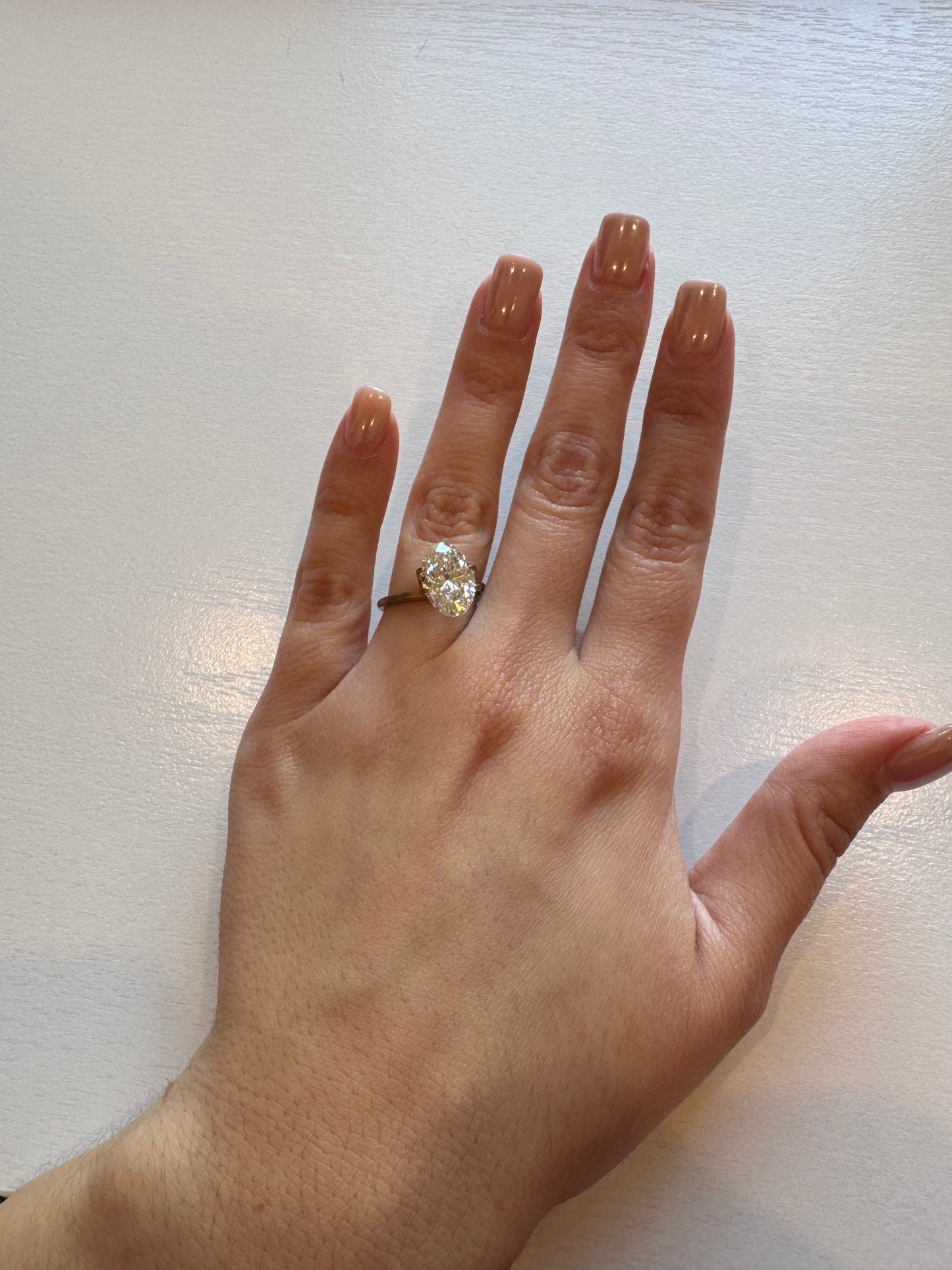 3.69 CT F VVS2 Oval Lab Grown Diamond