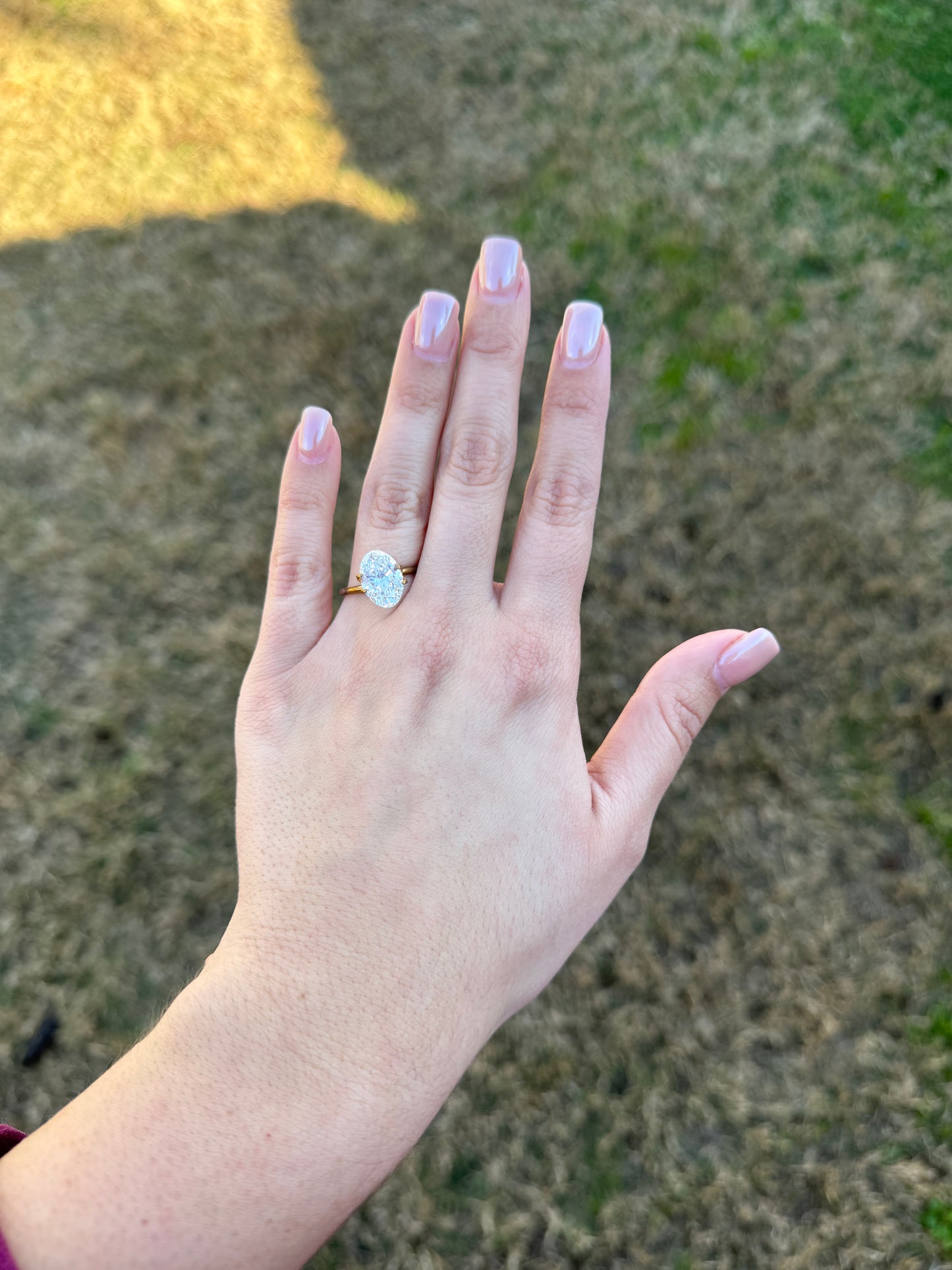 3.69 CT F VVS2 Oval Lab Grown Diamond