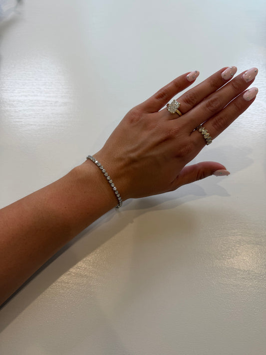 5.32 CT Round Lab Diamond 3 Prong Tennis Bracelet