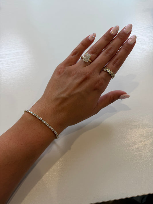 4.24 CT Round Lab Diamond 4 Prong Tennis Bracelet