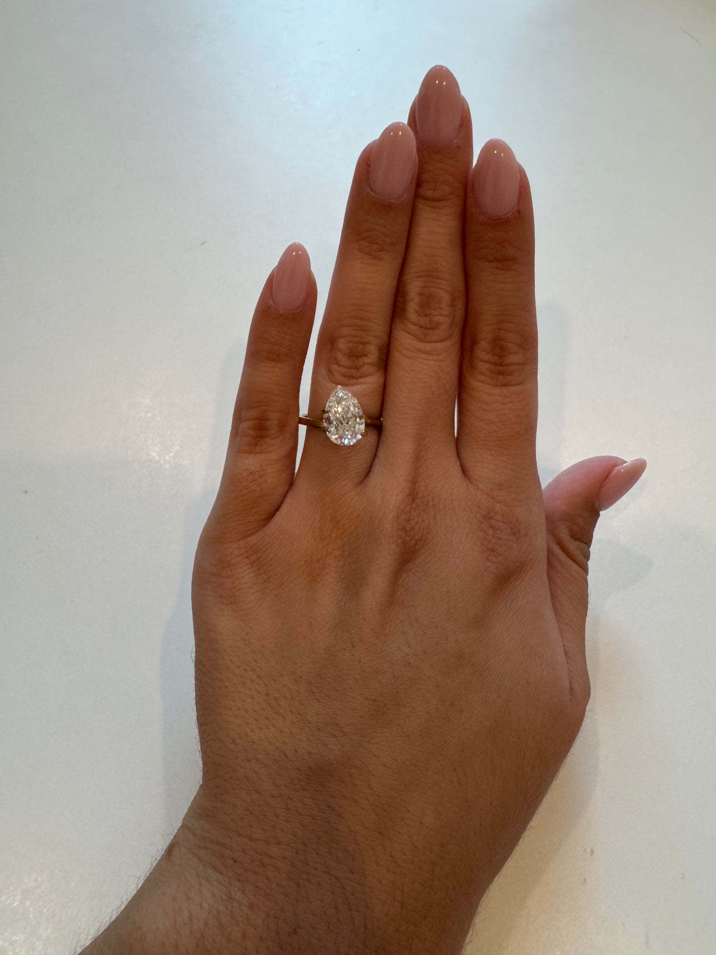 2.94 CT D VVS2 Pear Lab Grown Diamond
