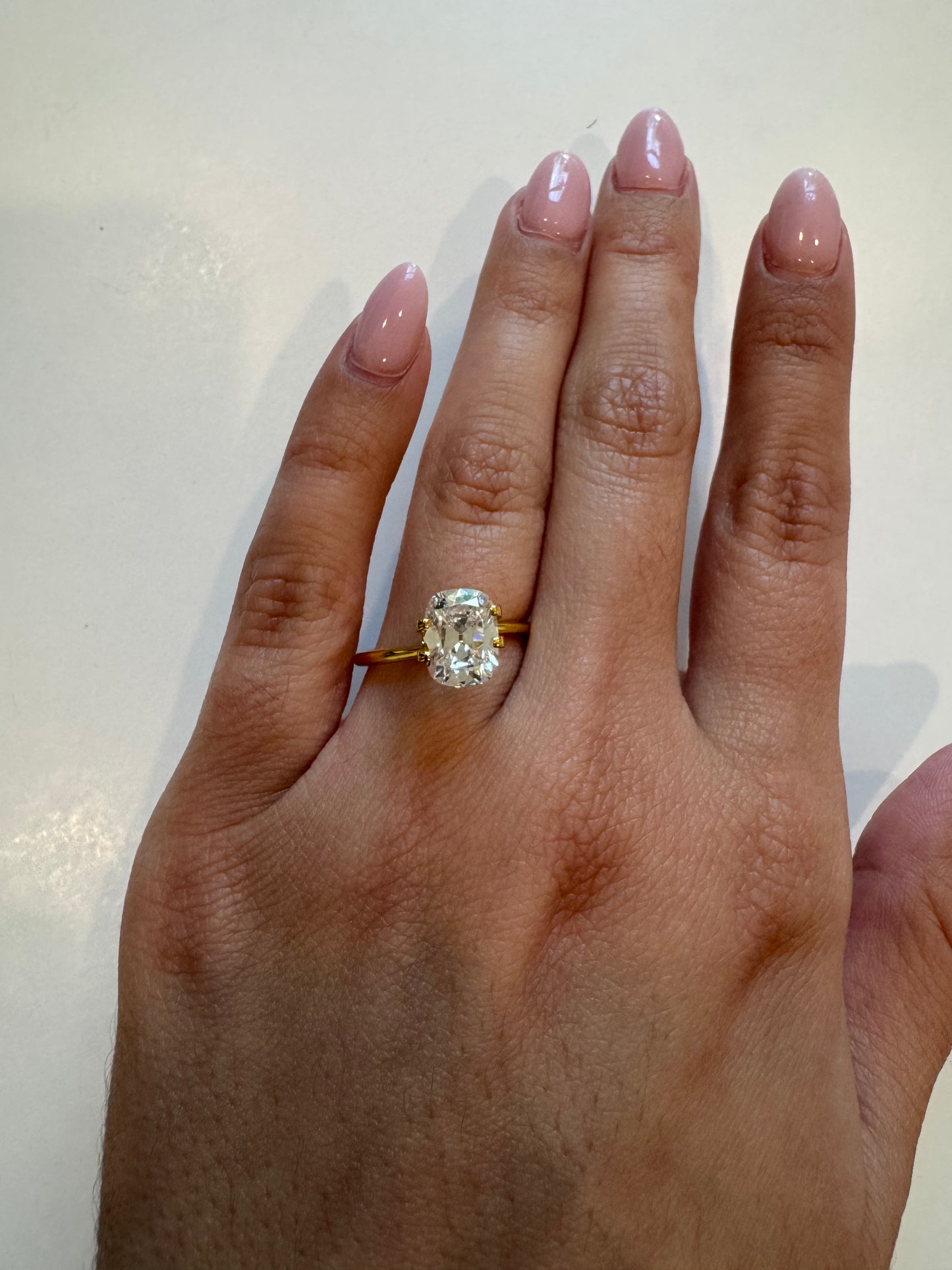 2.23 CT E VVS2 Old Mine Cushion Lab Grown Diamond