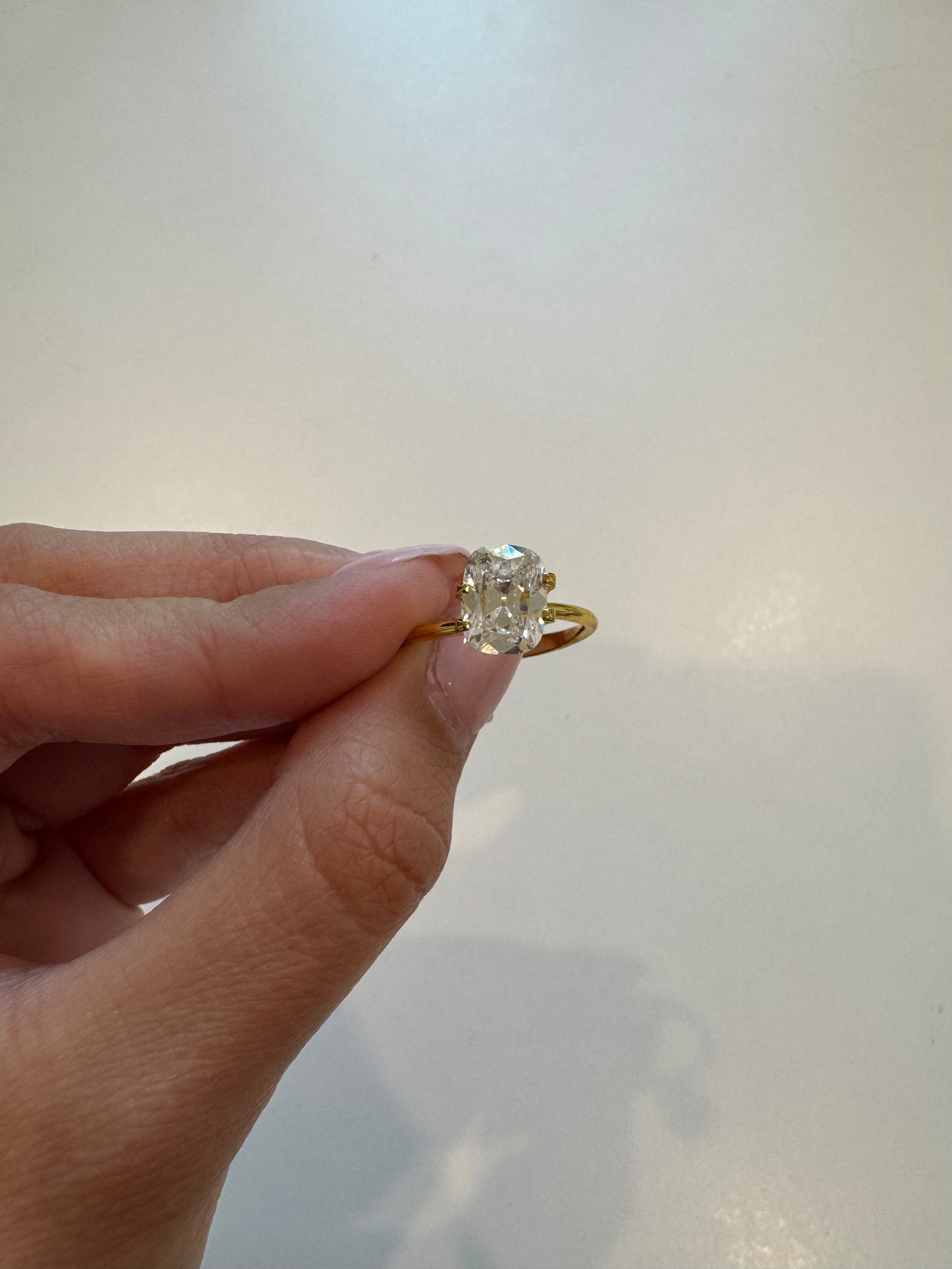 2.23 CT E VVS2 Old Mine Cushion Lab Grown Diamond