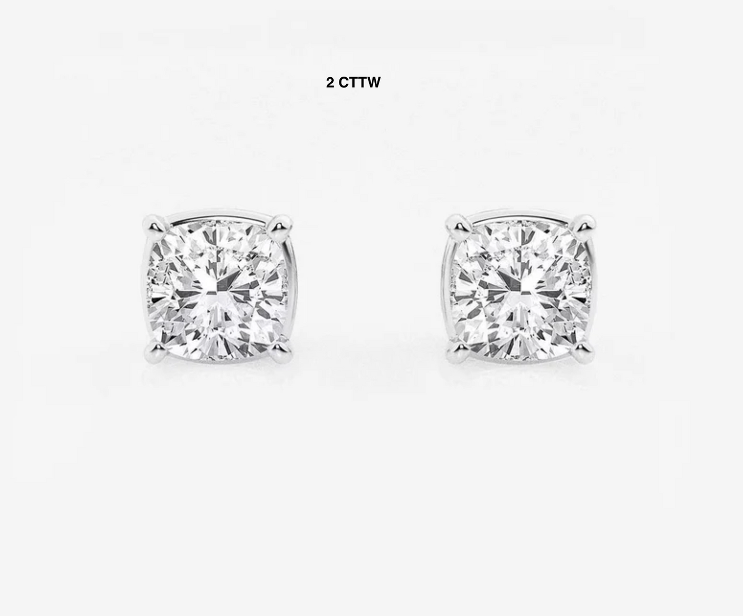 Cushion Cut Lab Diamond Studs