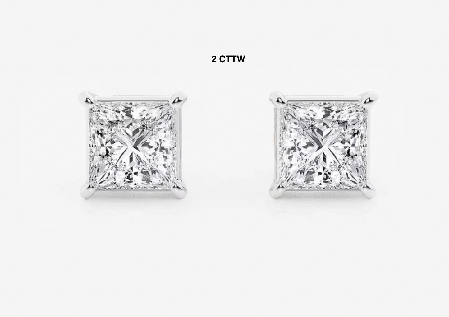 Princess Cut Lab Diamond Studs