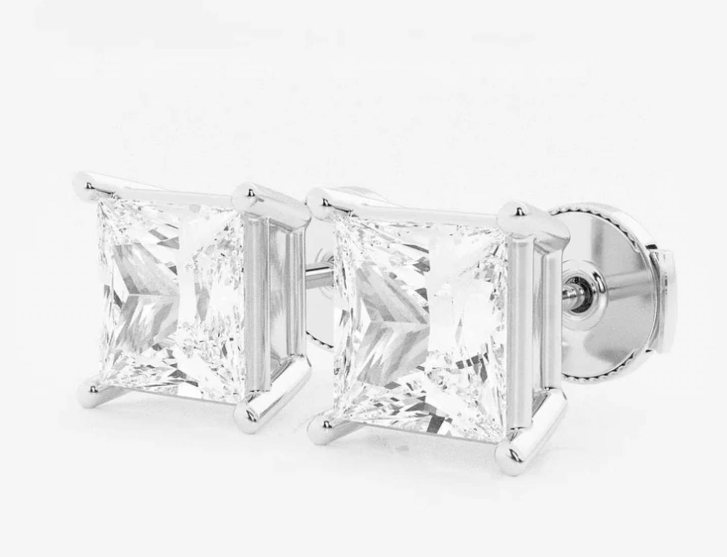 Princess Cut Lab Diamond Studs