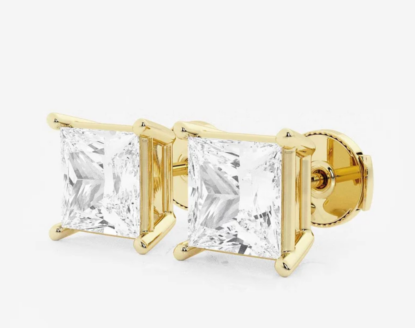 Princess Cut Lab Diamond Studs
