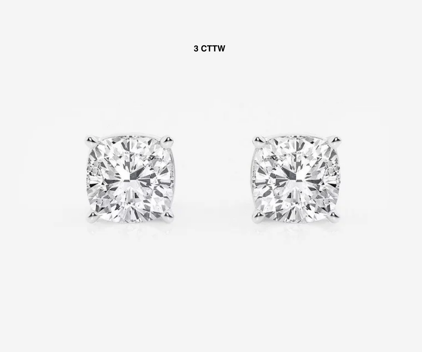 Cushion Cut Lab Diamond Studs