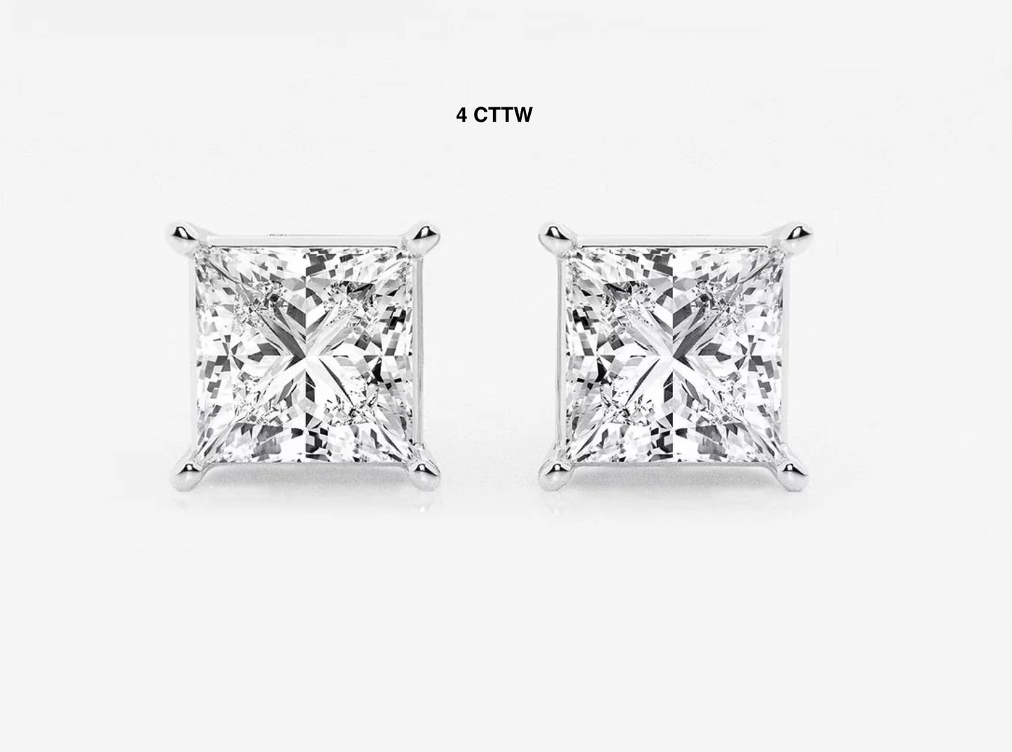 Princess Cut Lab Diamond Studs