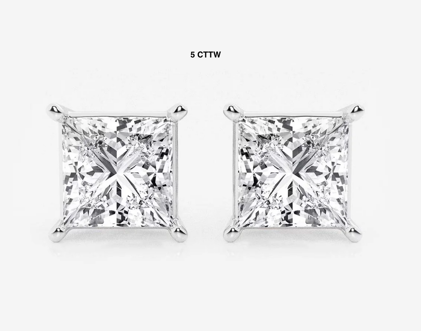 Princess Cut Lab Diamond Studs