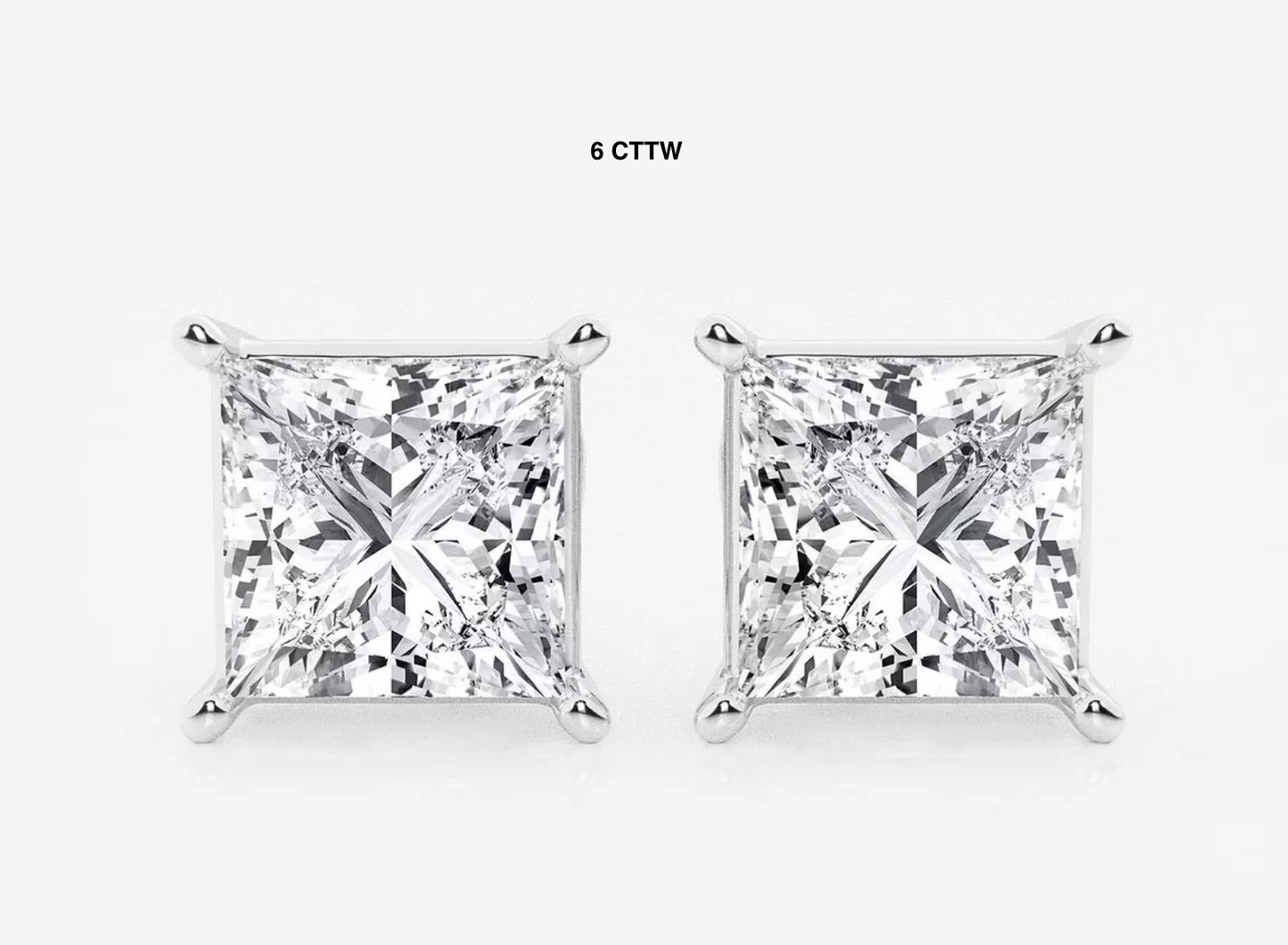 Princess Cut Lab Diamond Studs