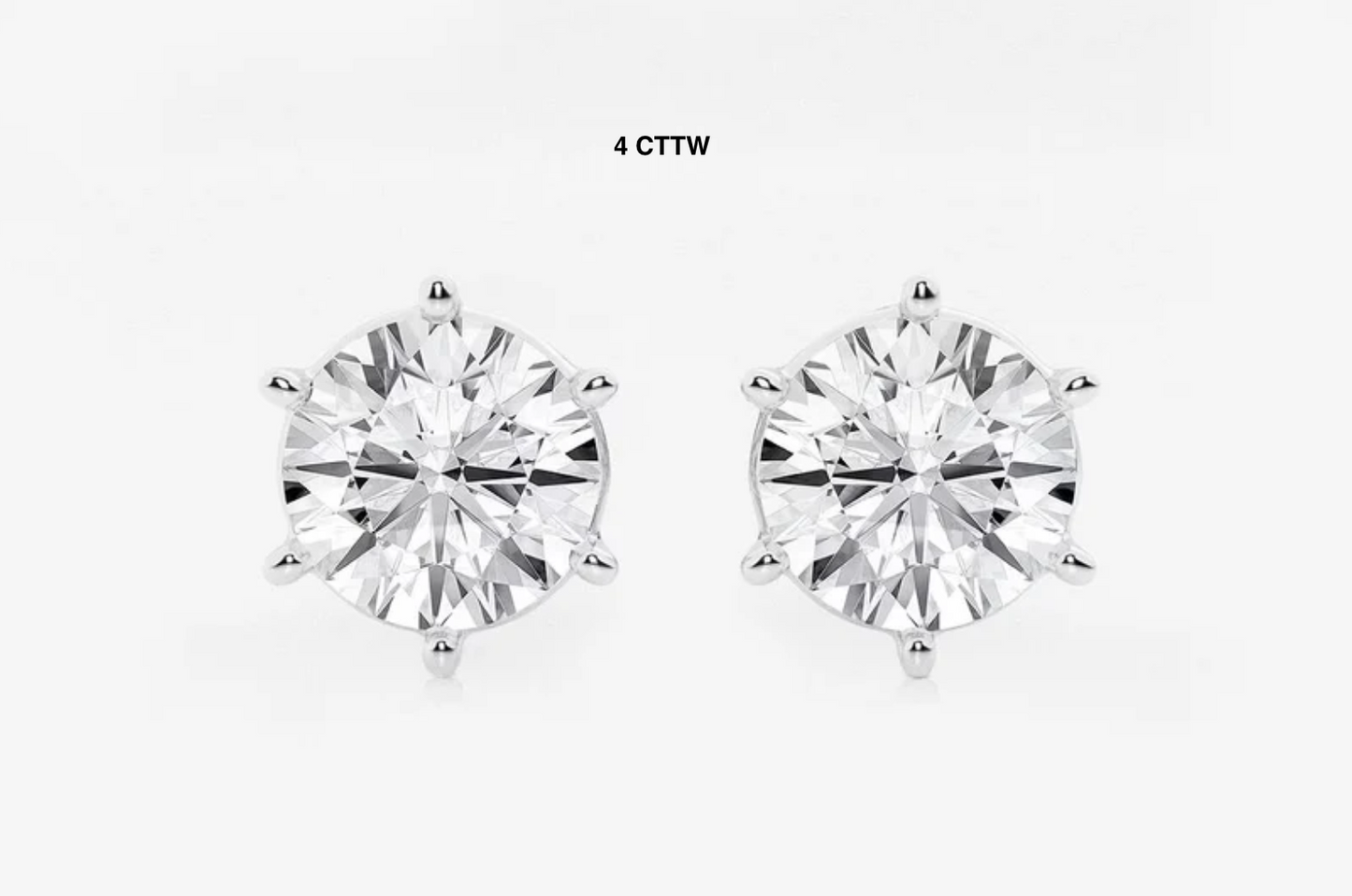 Round Cut Lab Diamond Studs