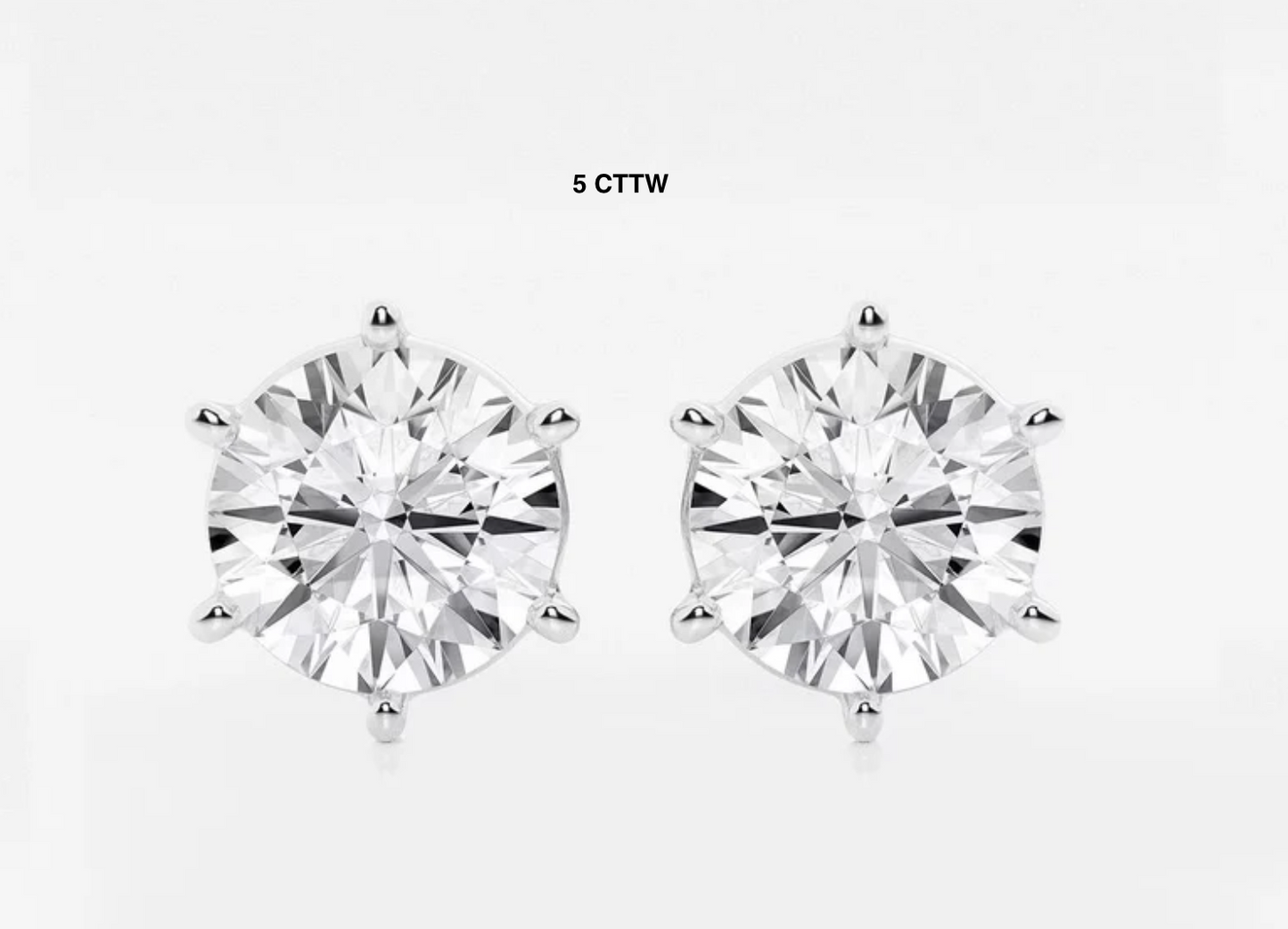Round Cut Lab Diamond Studs