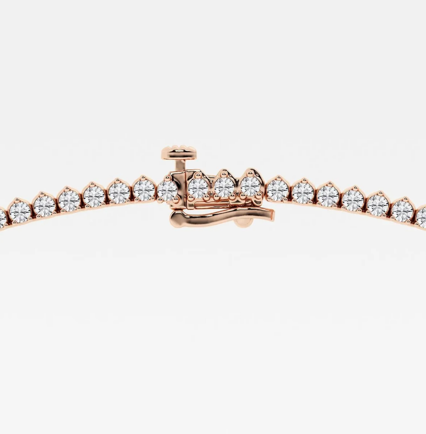 10 CTTW Round Lab Diamond Graduated Riviera Tennis Necklace