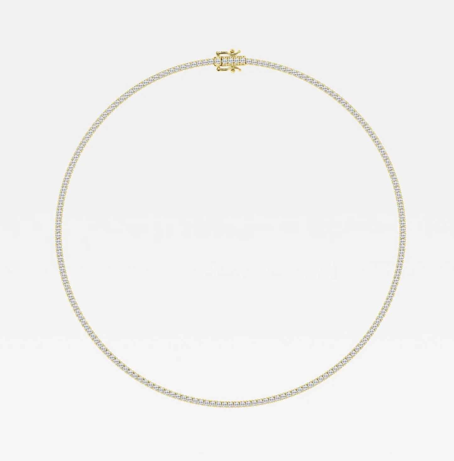 7.50 Ct Round Lab Grown Diamond Four Prong Tennis Necklace